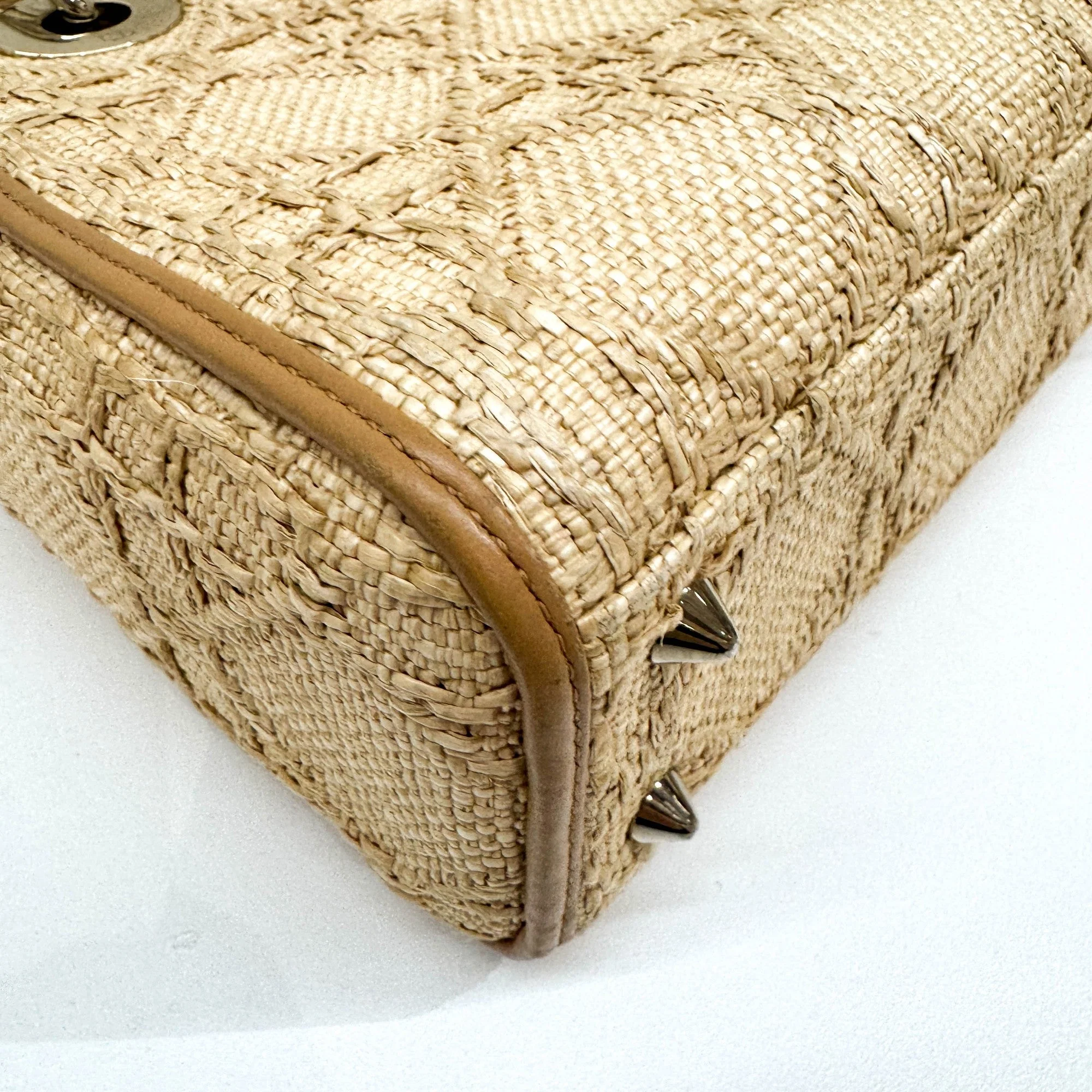 Lady Dior Beige Raffia and Leather Two Way Bag - Image 10