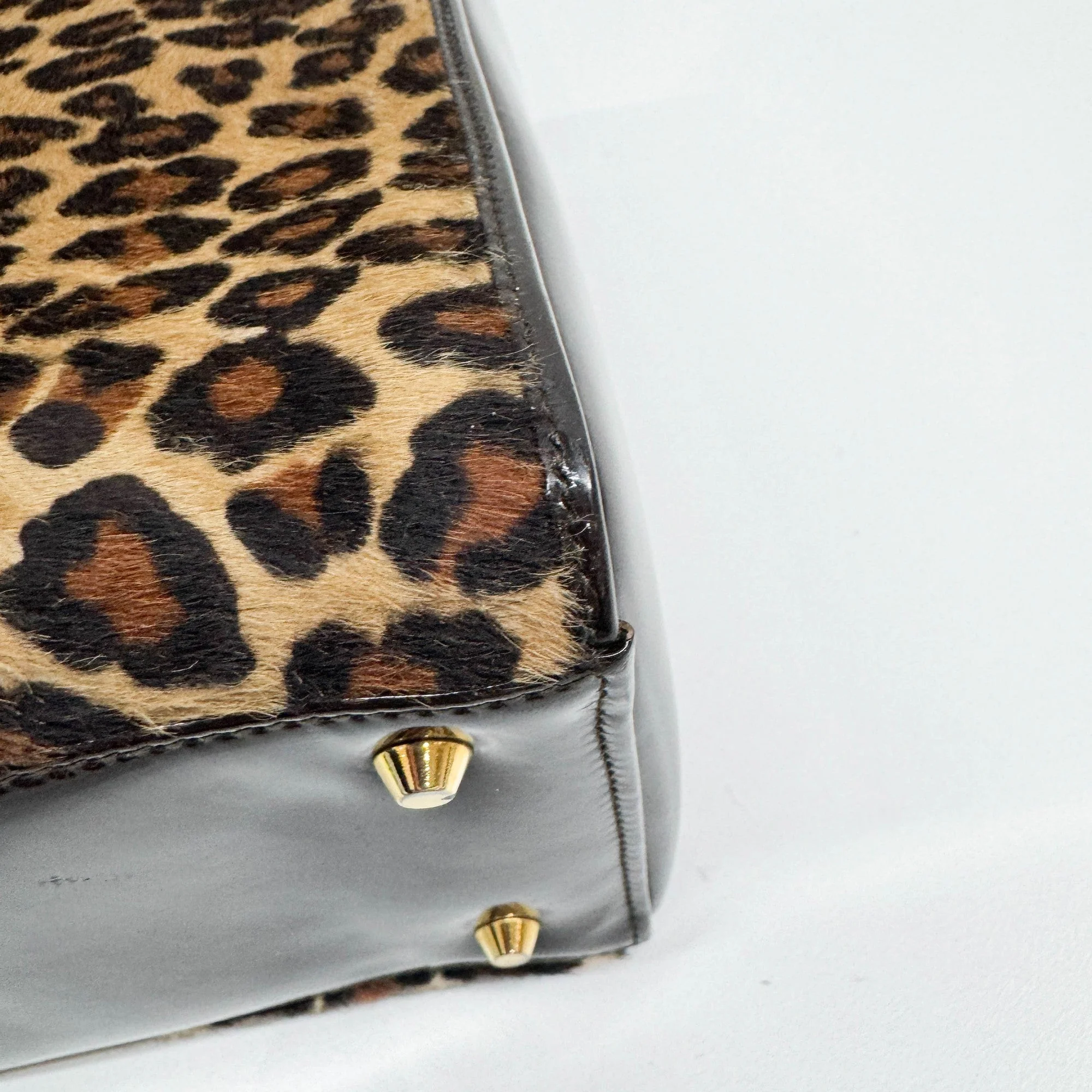 Lady Dior Brown Leopard Print Pony Hair Hand Bag - Image 12