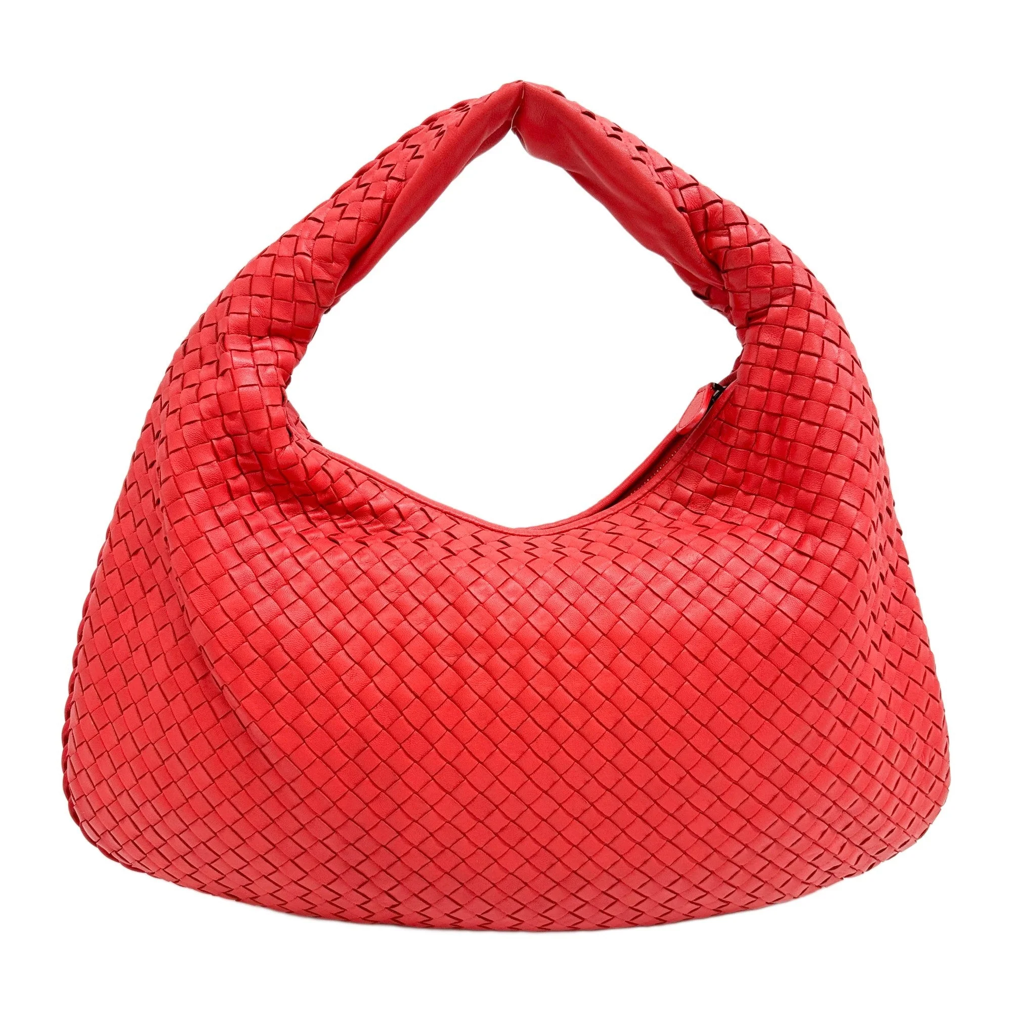 Large Veneta Orange Intrecciato Hobo Bag - Image 2