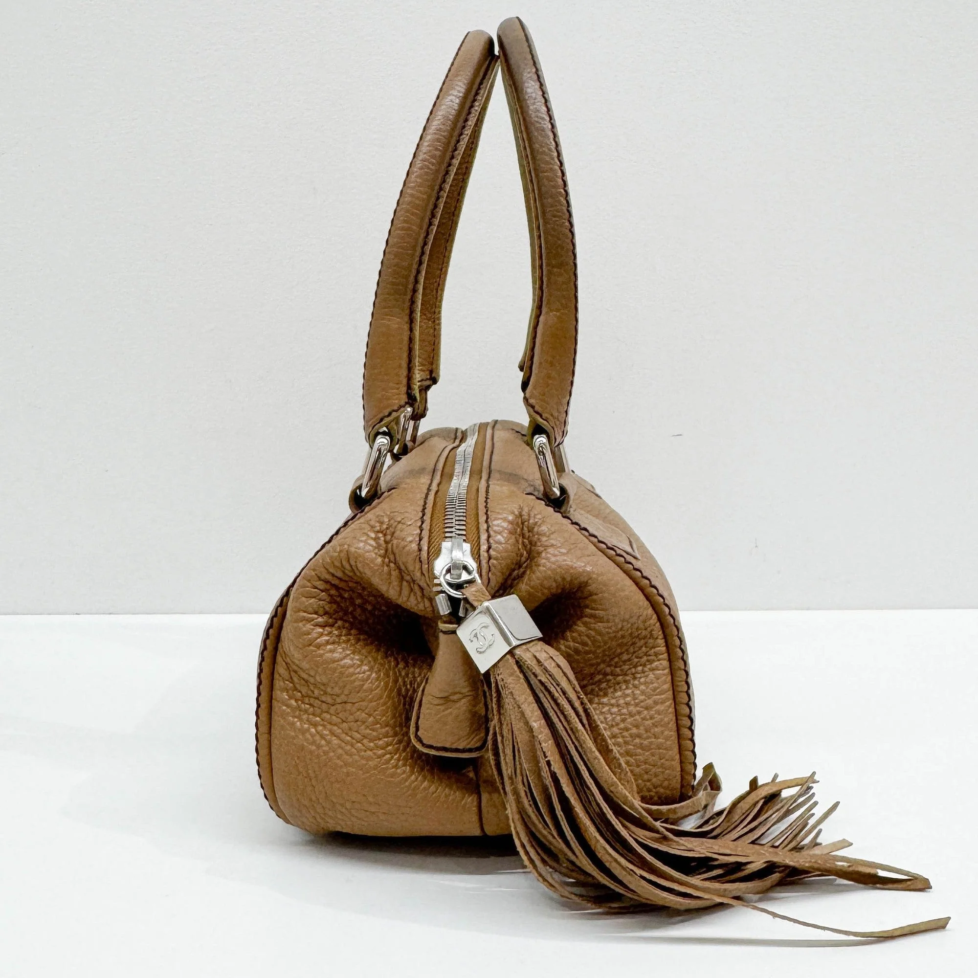 LAX Tassel Bowler 2003 Brown Leather Shoulder Bag - Image 4