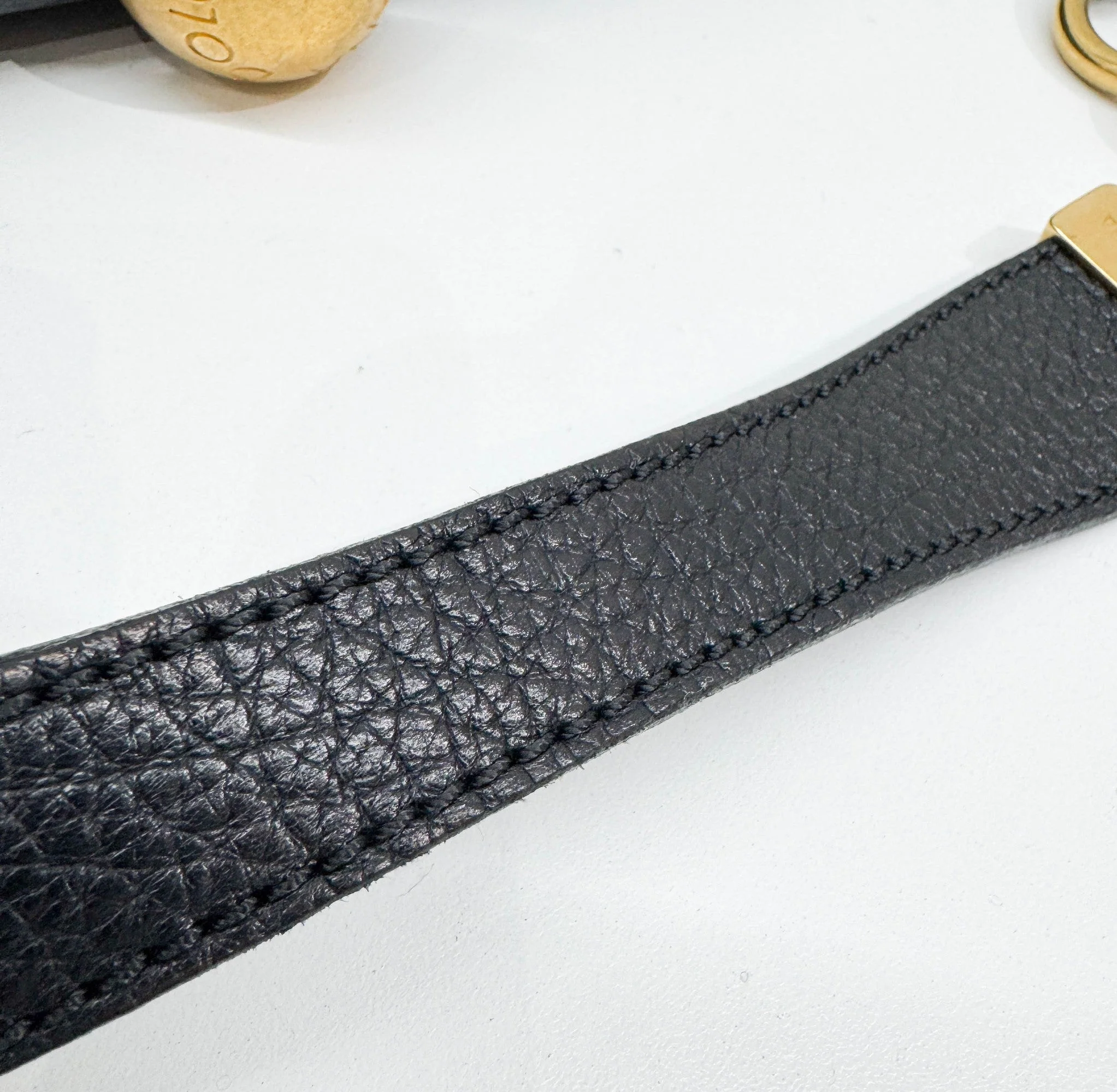 Leather Frame Clasp Black Cotton Shoulder Bag - Image 9