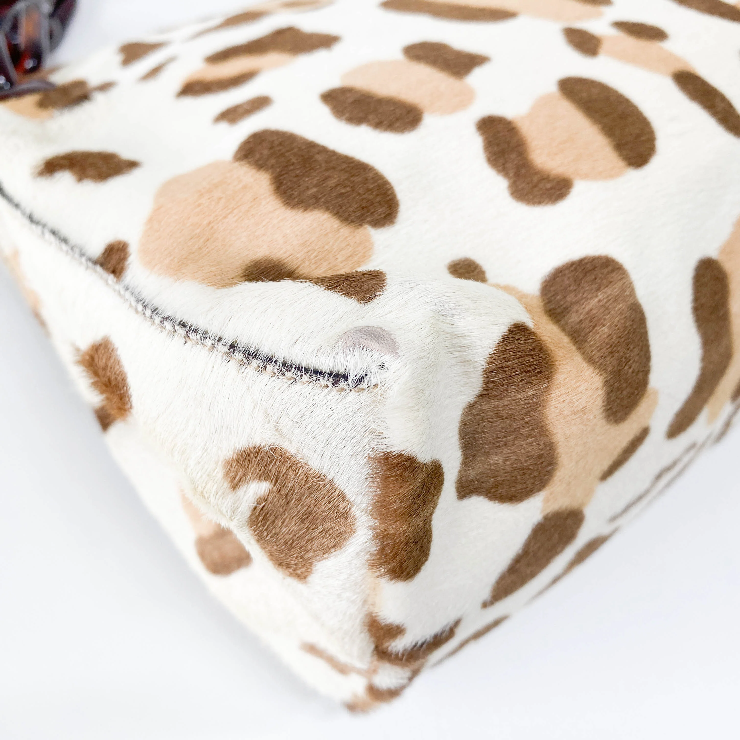Leopard Print Pony Hair Chain Shoulder Bag - Image 12