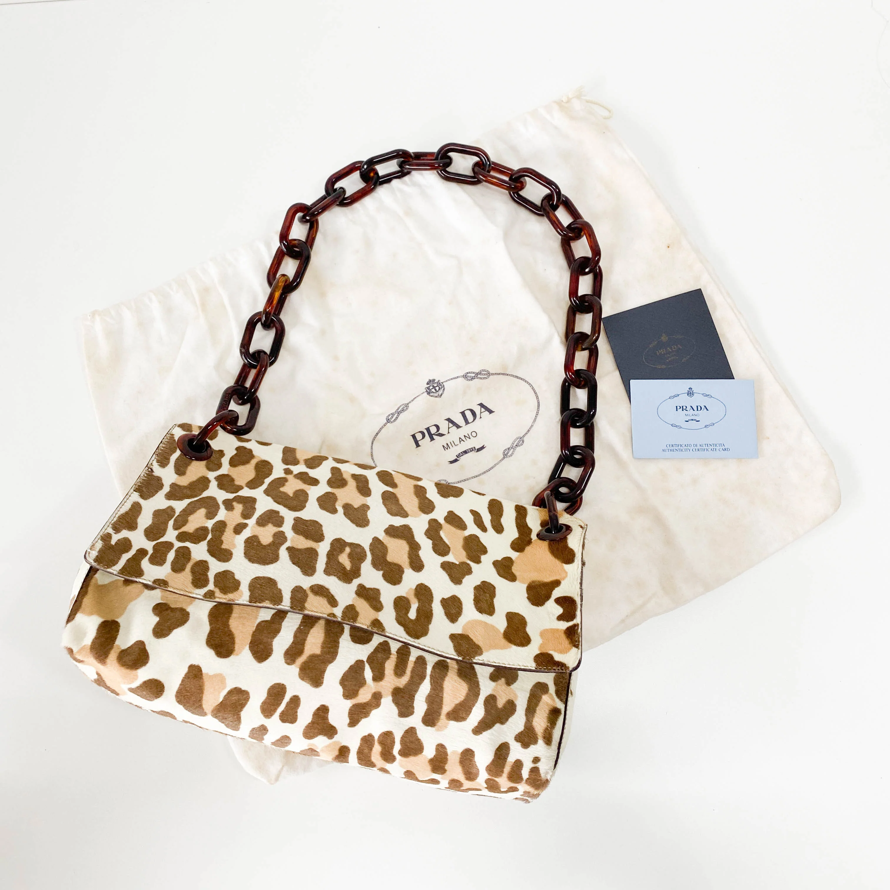 Leopard Print Pony Hair Chain Shoulder Bag - Image 18