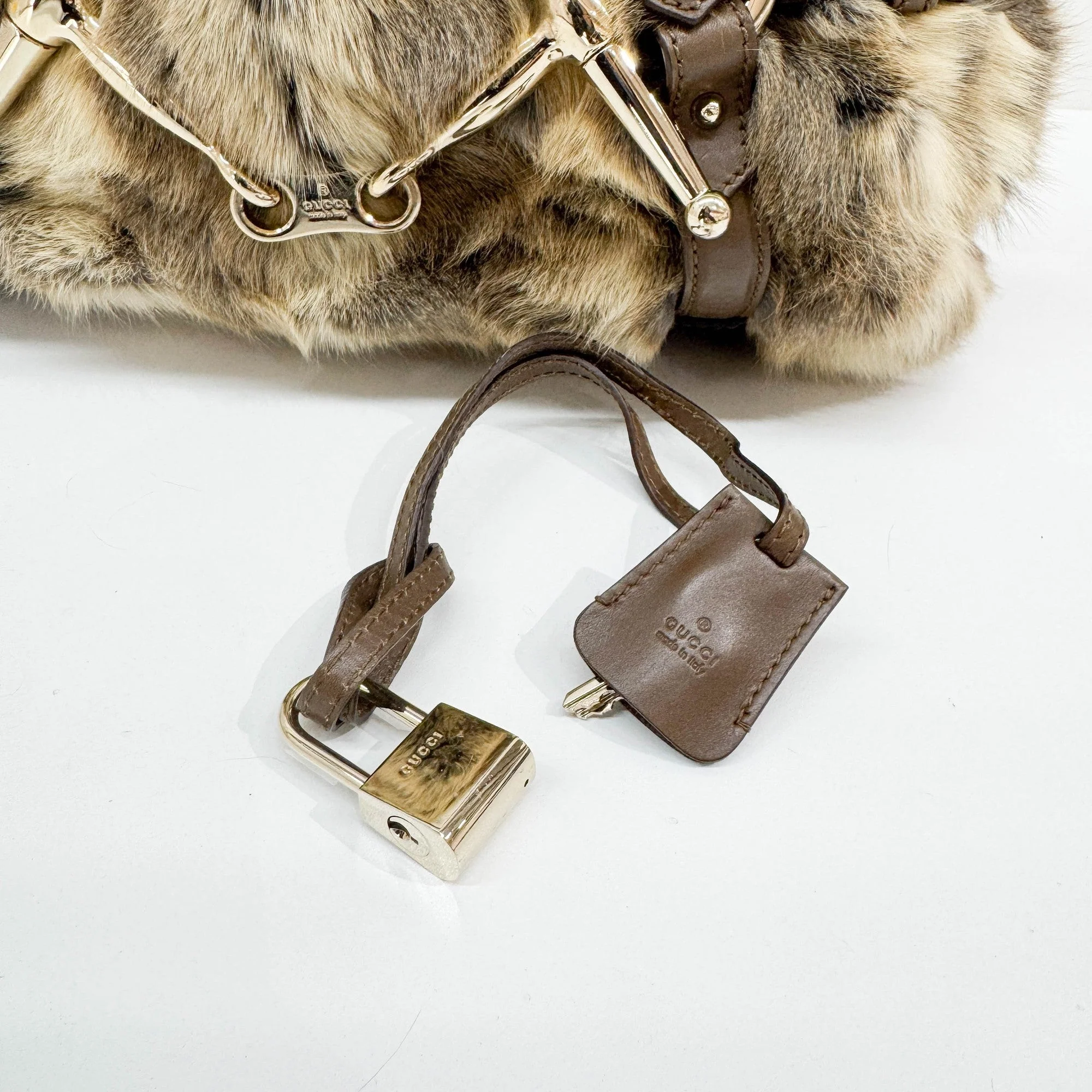 Limited Edition 85th Anniversary Boston/Bowling Brown Rabbit Fur Hand Bag - Image 7
