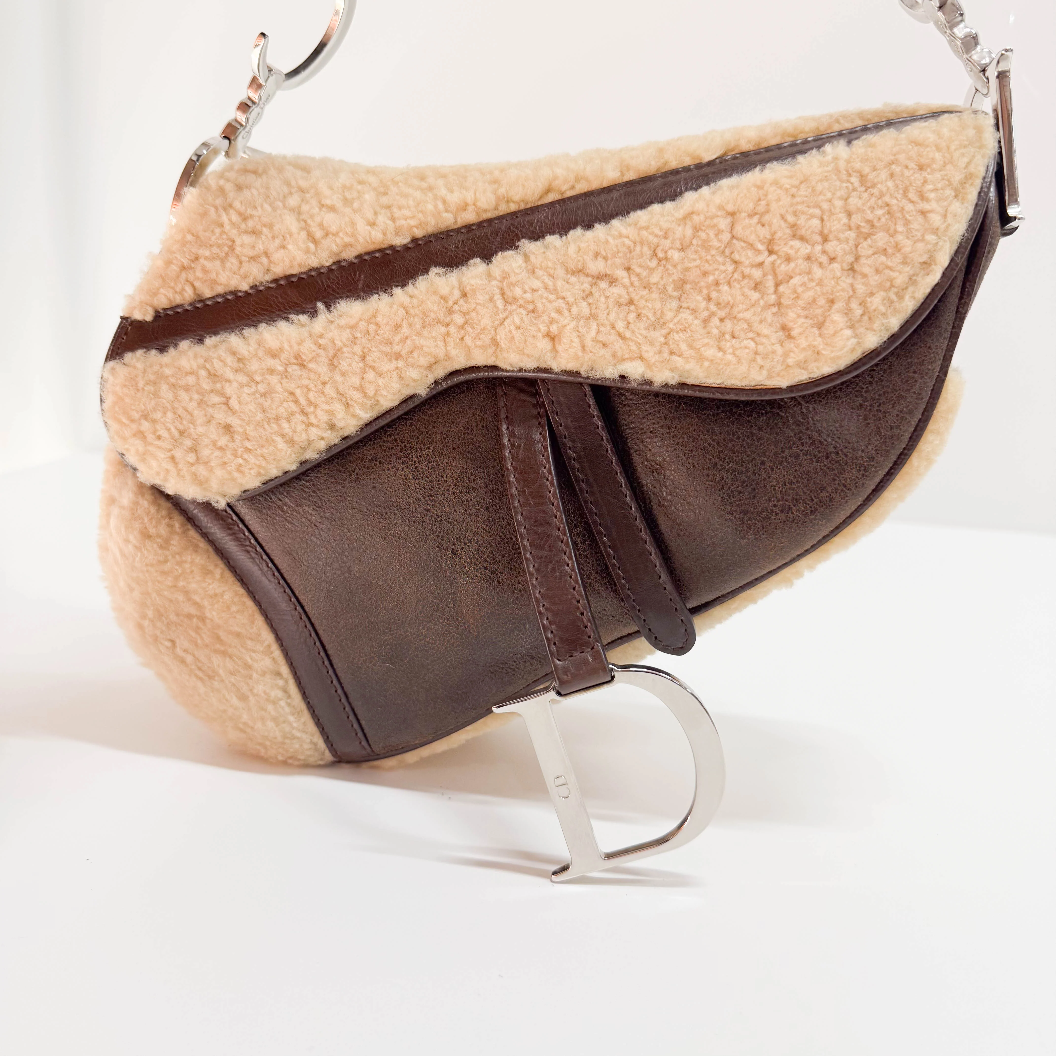 Limited Edition Brown Sheepskin Saddle Bag - Image 14