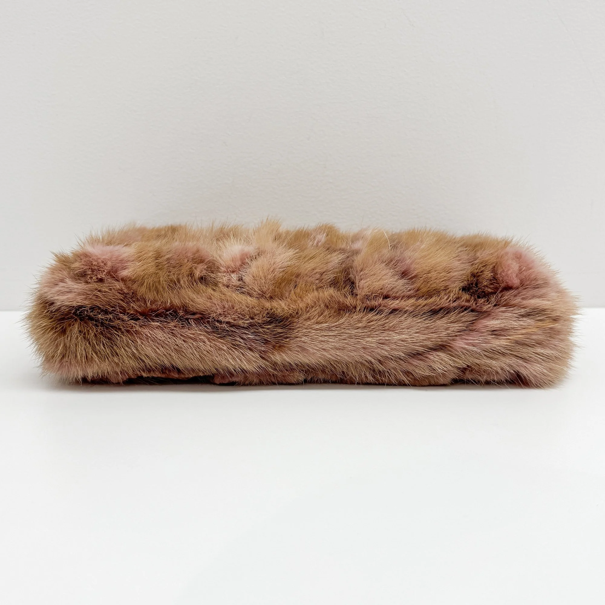 Limited Edition Caresse Brown/Pink Mink Fur Shoulder Bag - Image 8
