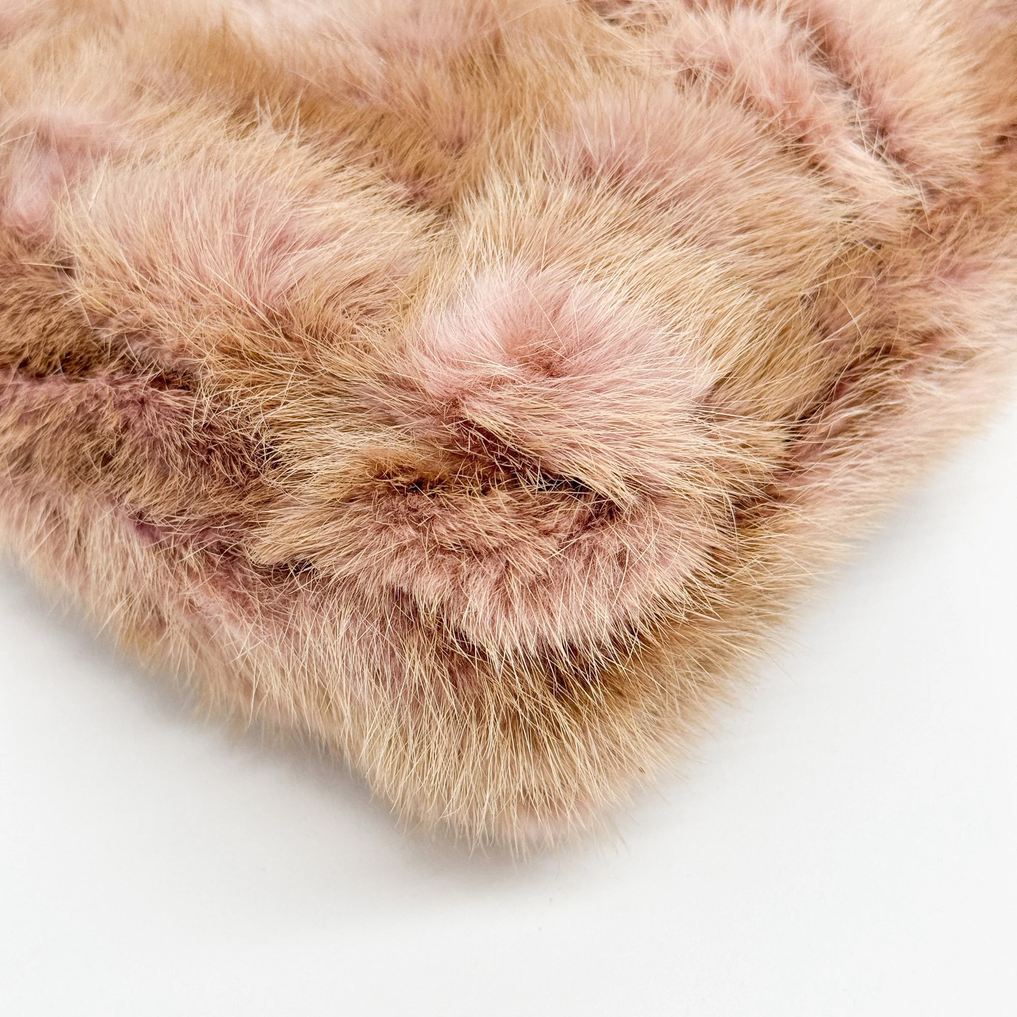 Limited Edition Caresse Brown/Pink Mink Fur Shoulder Bag - Image 9