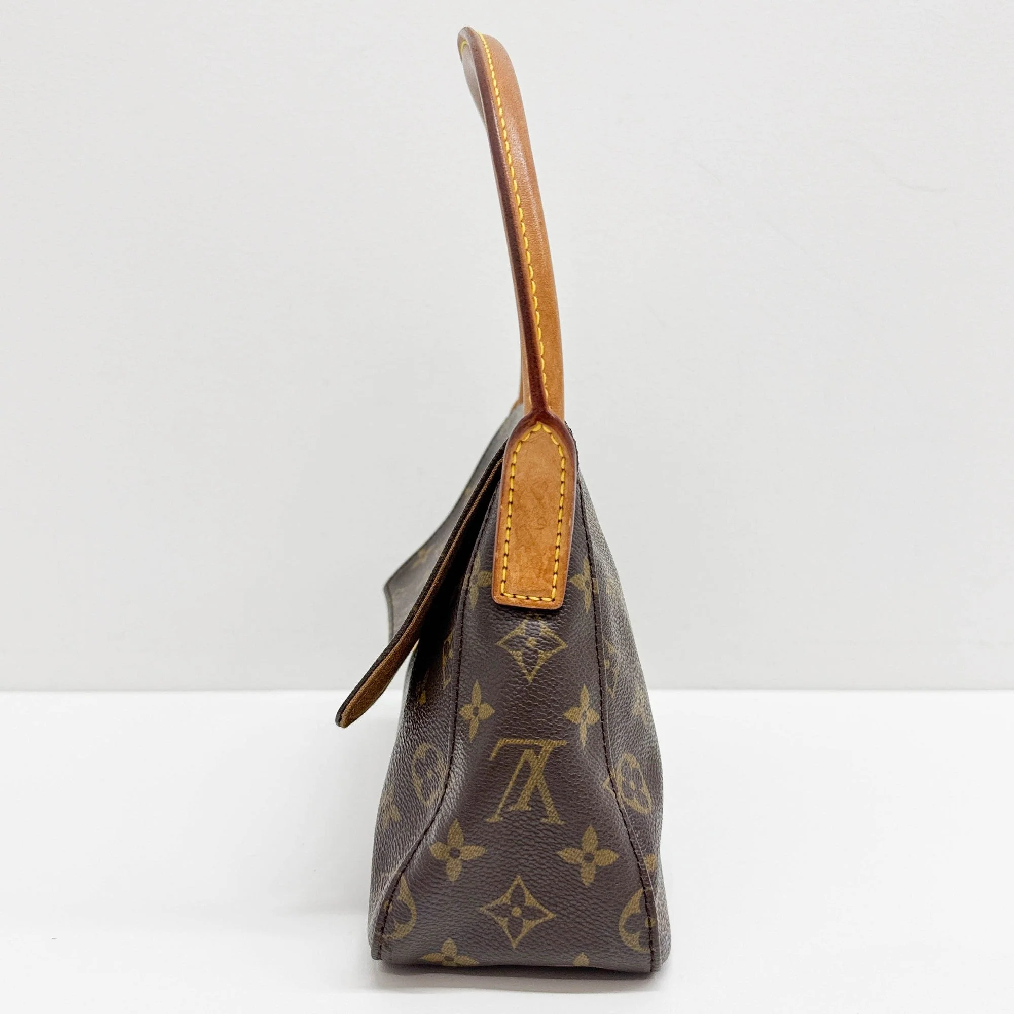 Looping Brown Monogram Canvas Shoulder Bag - Image 5