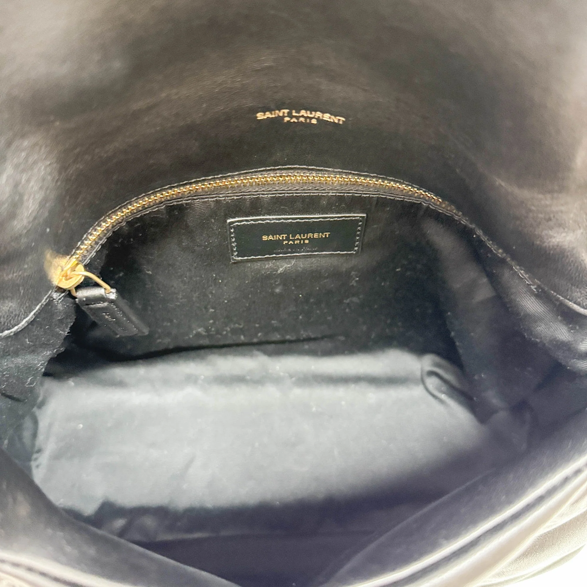 Loulou Puffer Black Leather Shoulder Bag - Image 14