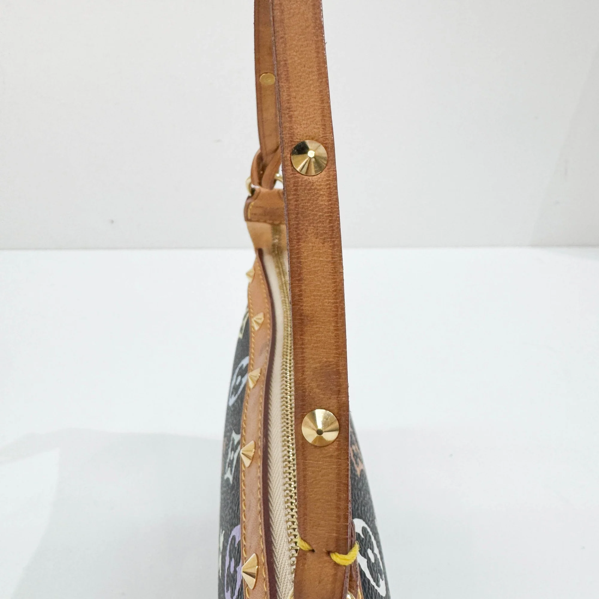 LV x Takashi Murakami Black Canvas Pochette Accessoire - Image 13