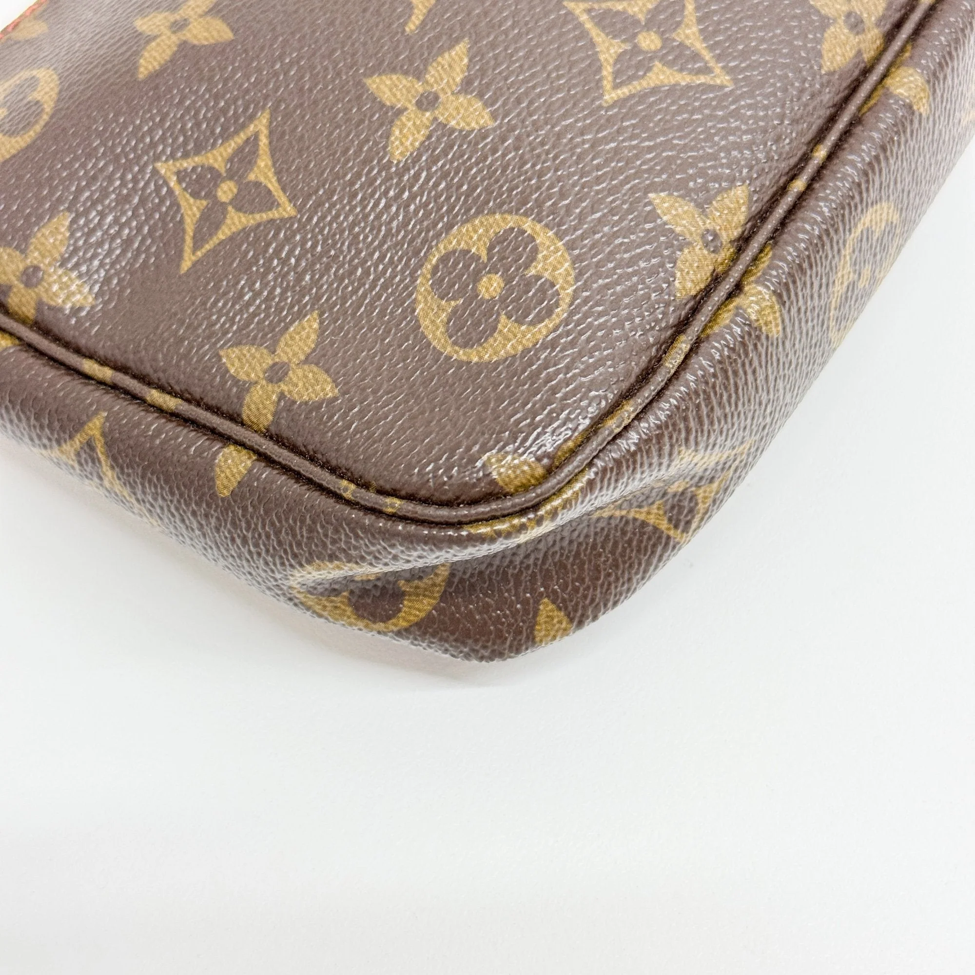 LV x Takashi Murakami Brown Monogram Cherry Pochette Accessoire - Image 8