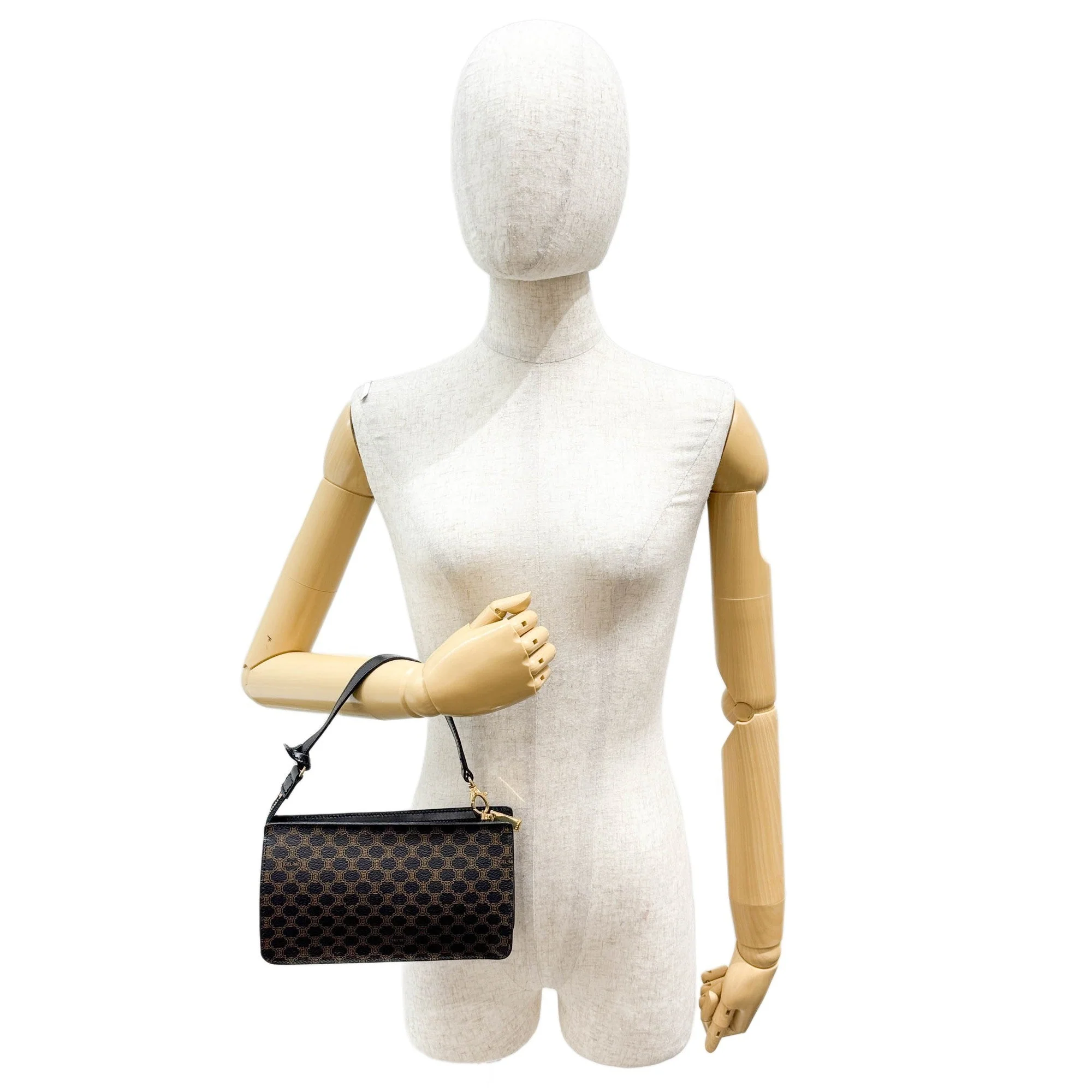 Macadam Triomphe Black Leather Clutch Bag - Image 3