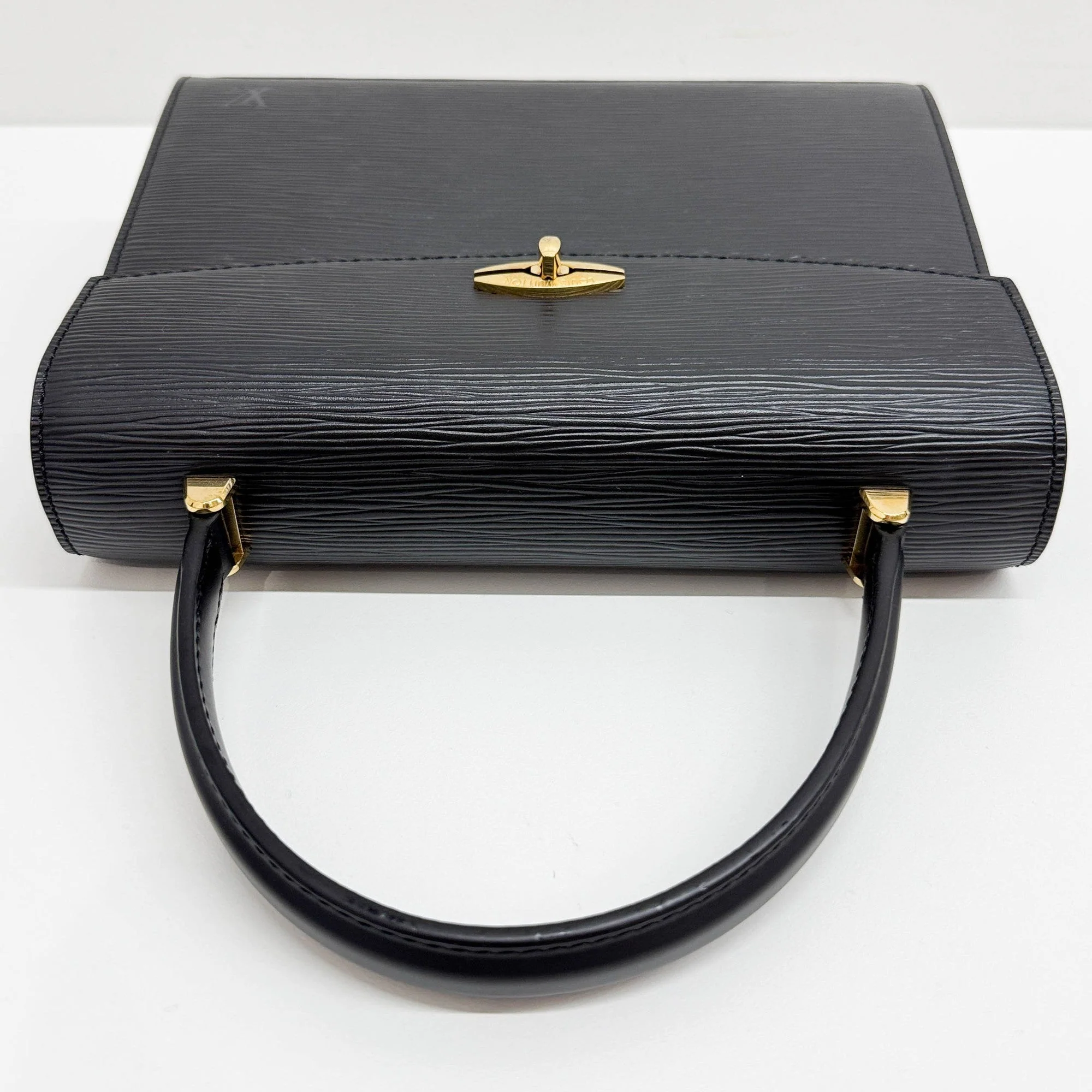 Malesherbes Black Epi Leather Hand Bag - Image 7