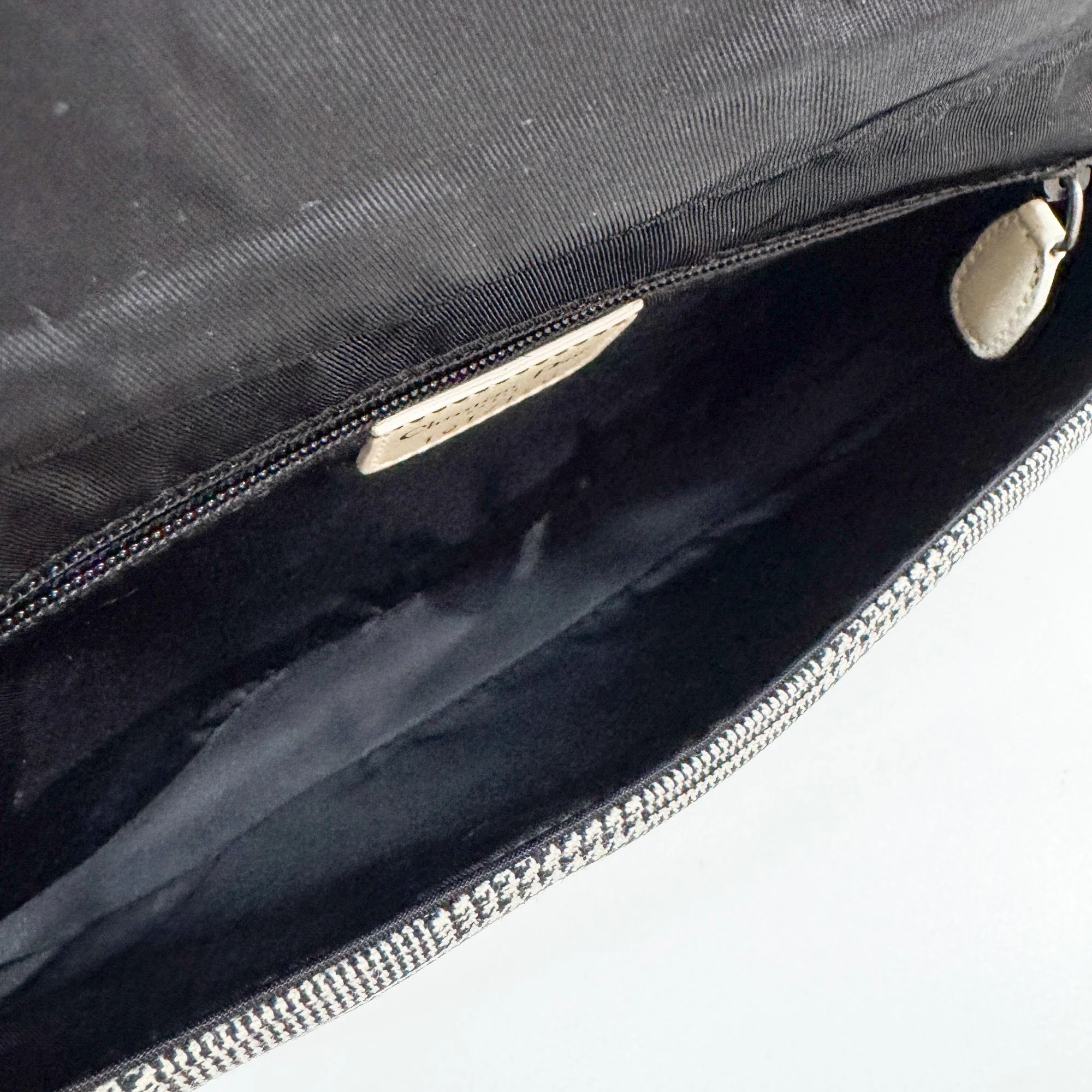Malice Pearl Black Glen Check Canvas Shoulder Bag - Image 18