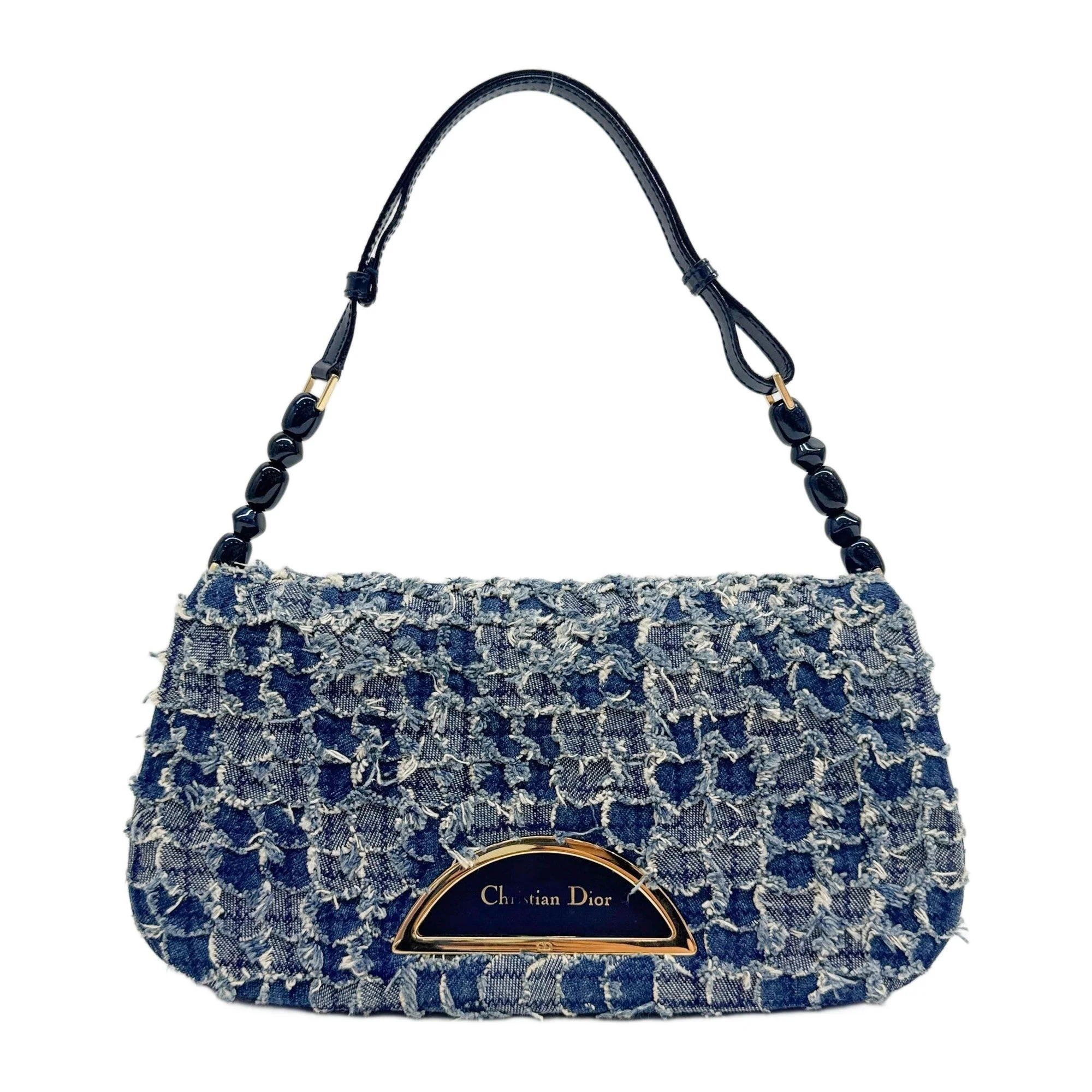 Malice Pearl Blue Denim Shoulder Bag