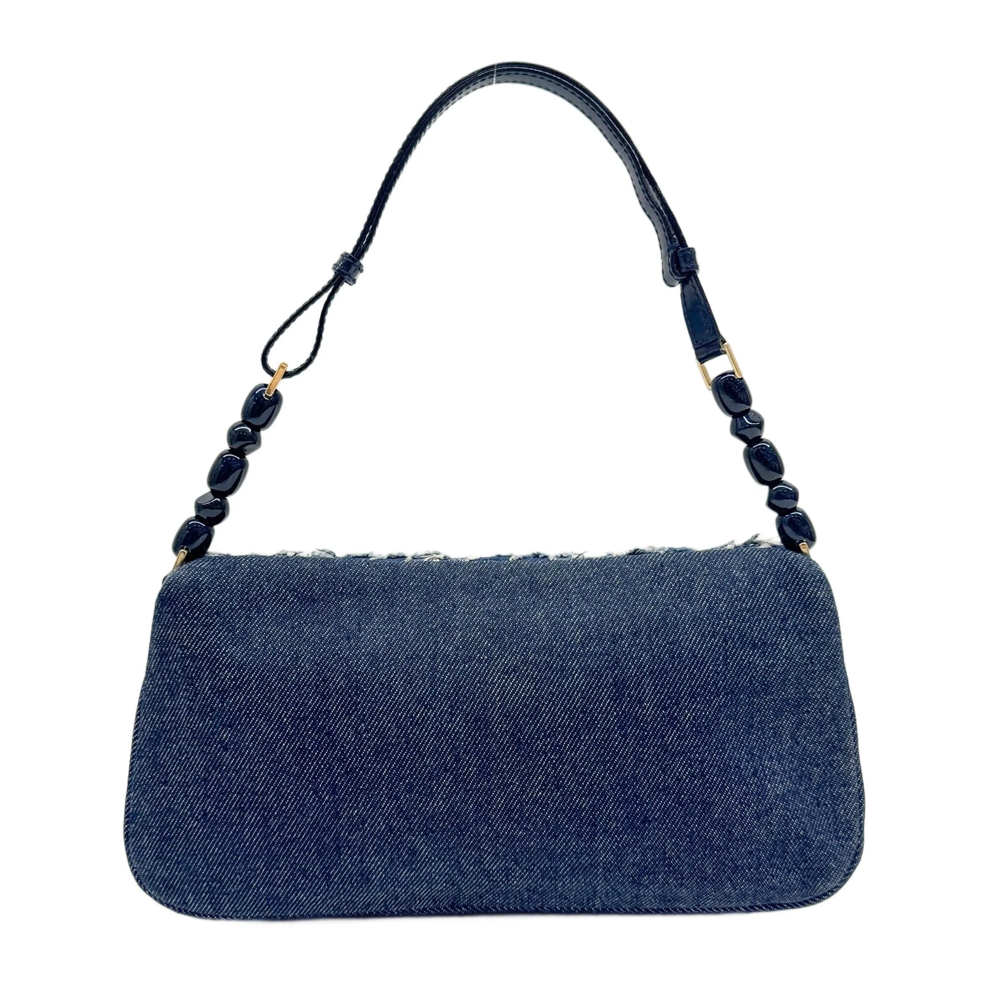 Malice Pearl Blue Denim Shoulder Bag - Image 2