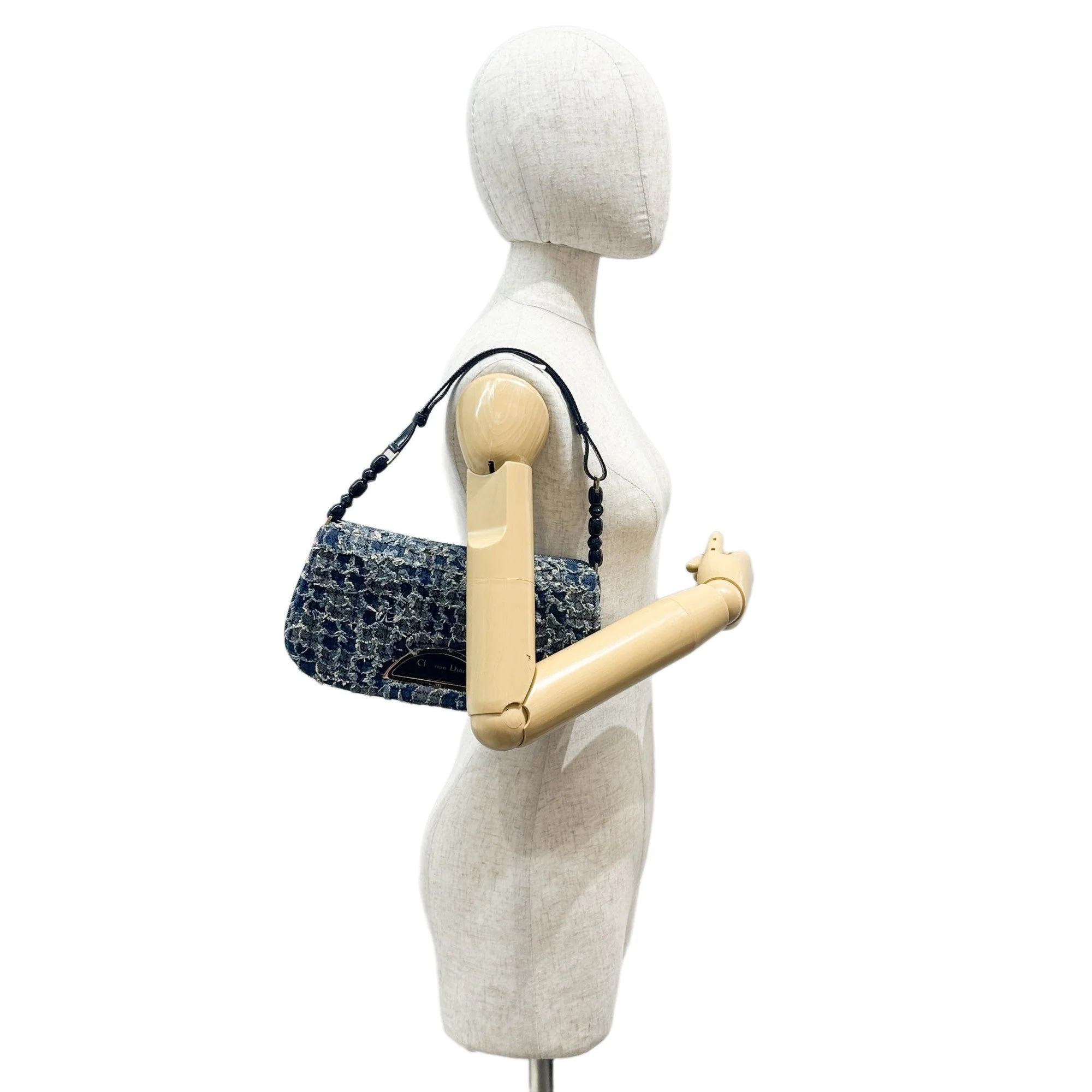 Malice Pearl Blue Denim Shoulder Bag - Image 3
