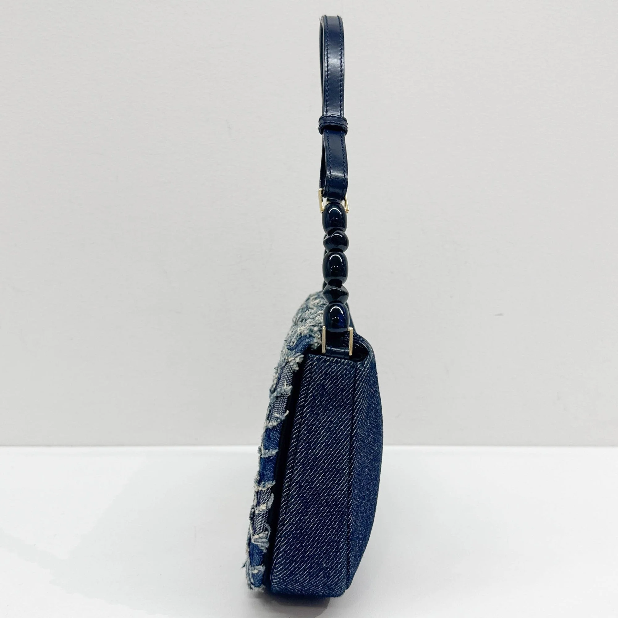 Malice Pearl Blue Denim Shoulder Bag - Image 5