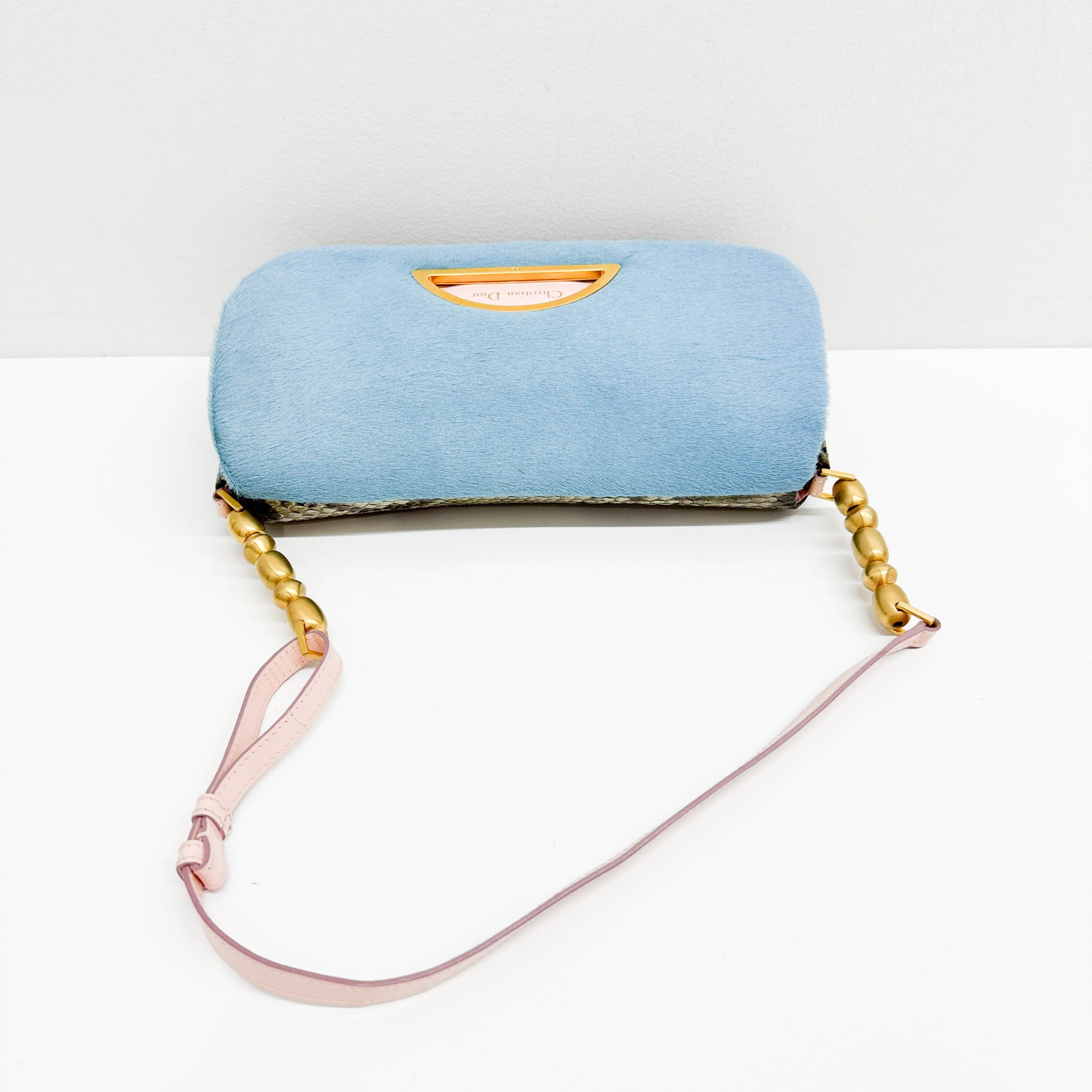 Malice Pearl Blue Pony Hair Shoulder Bag - Image 5