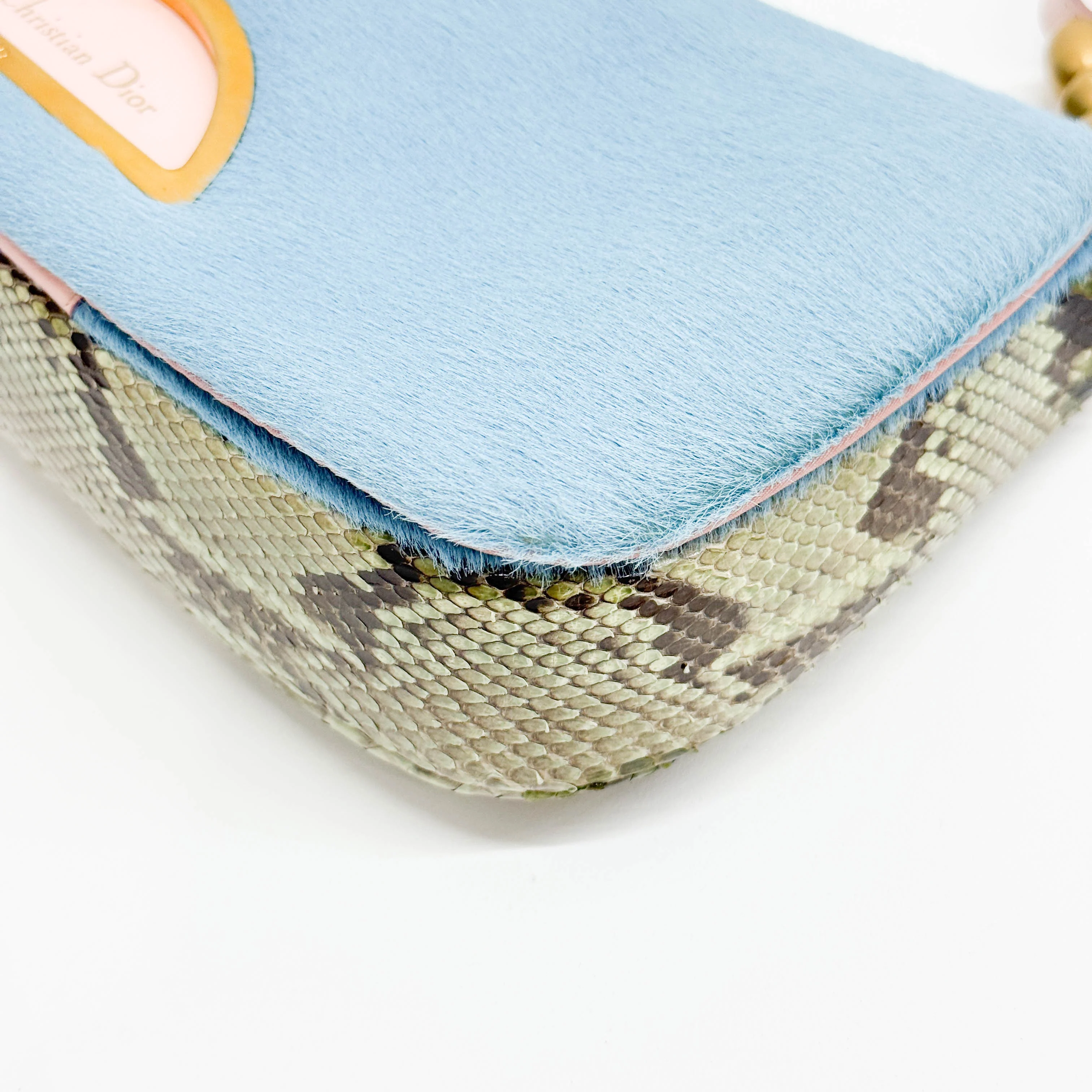Malice Pearl Blue Pony Hair Shoulder Bag - Image 8