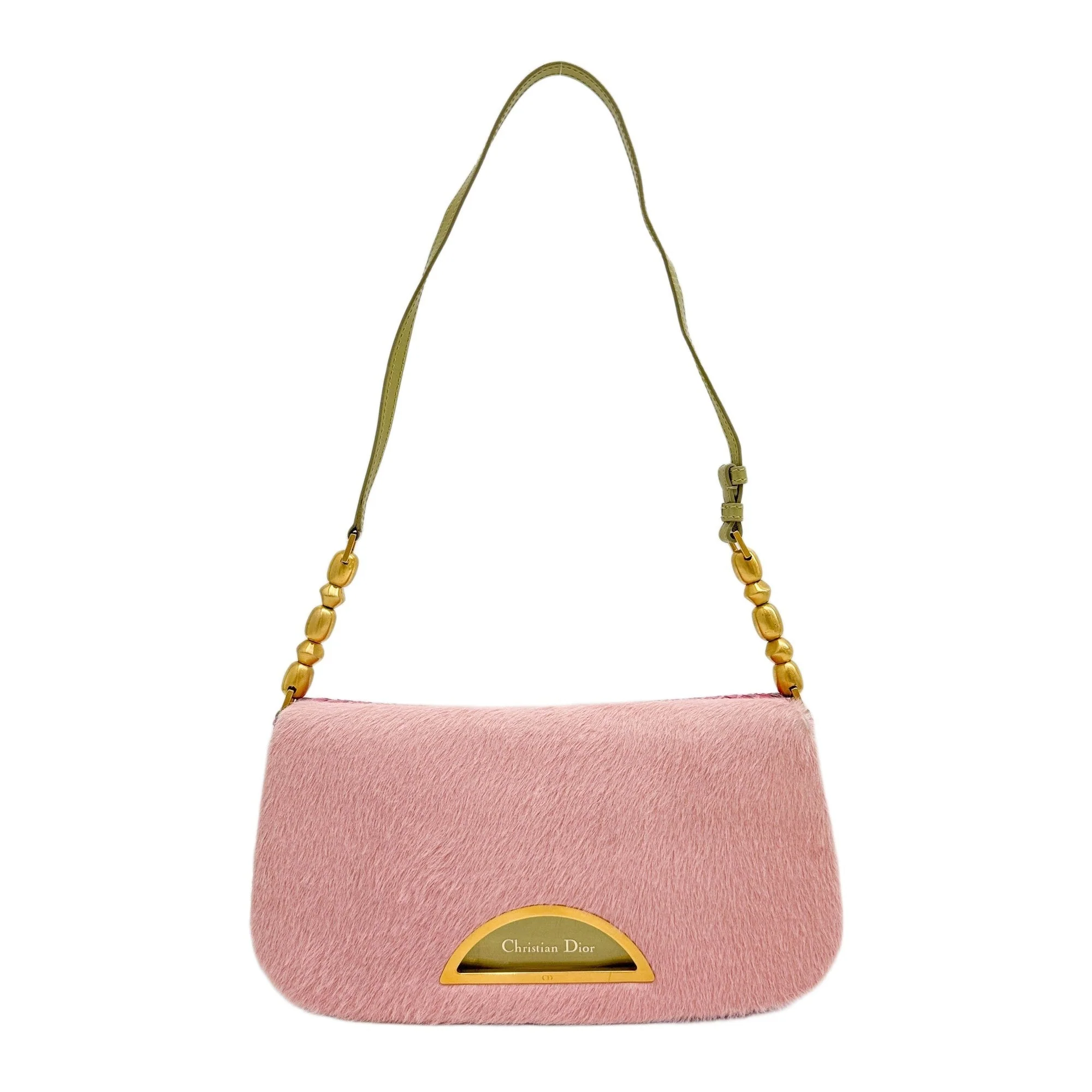 Malice Pearl Pink Pony Hair Shoulder Bag