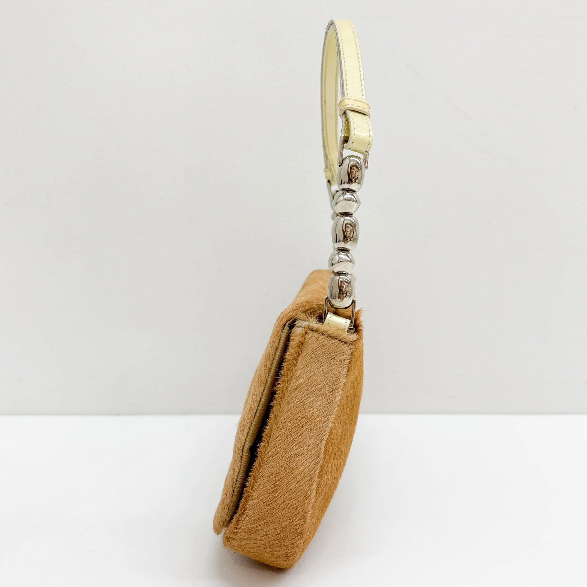 Malice Pearl Tan Pony Hair Shoulder Bag - Image 5