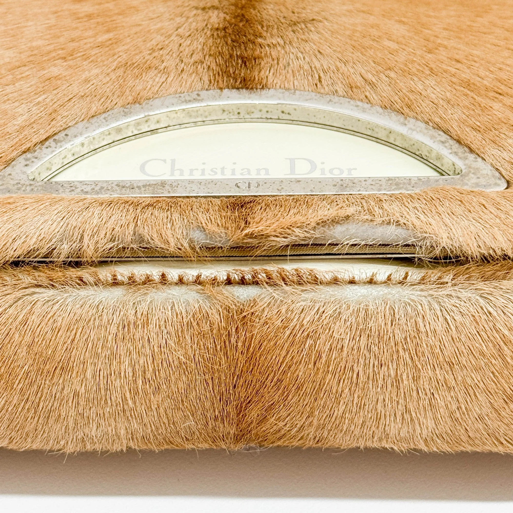 Malice Pearl Tan Pony Hair Shoulder Bag - Image 8