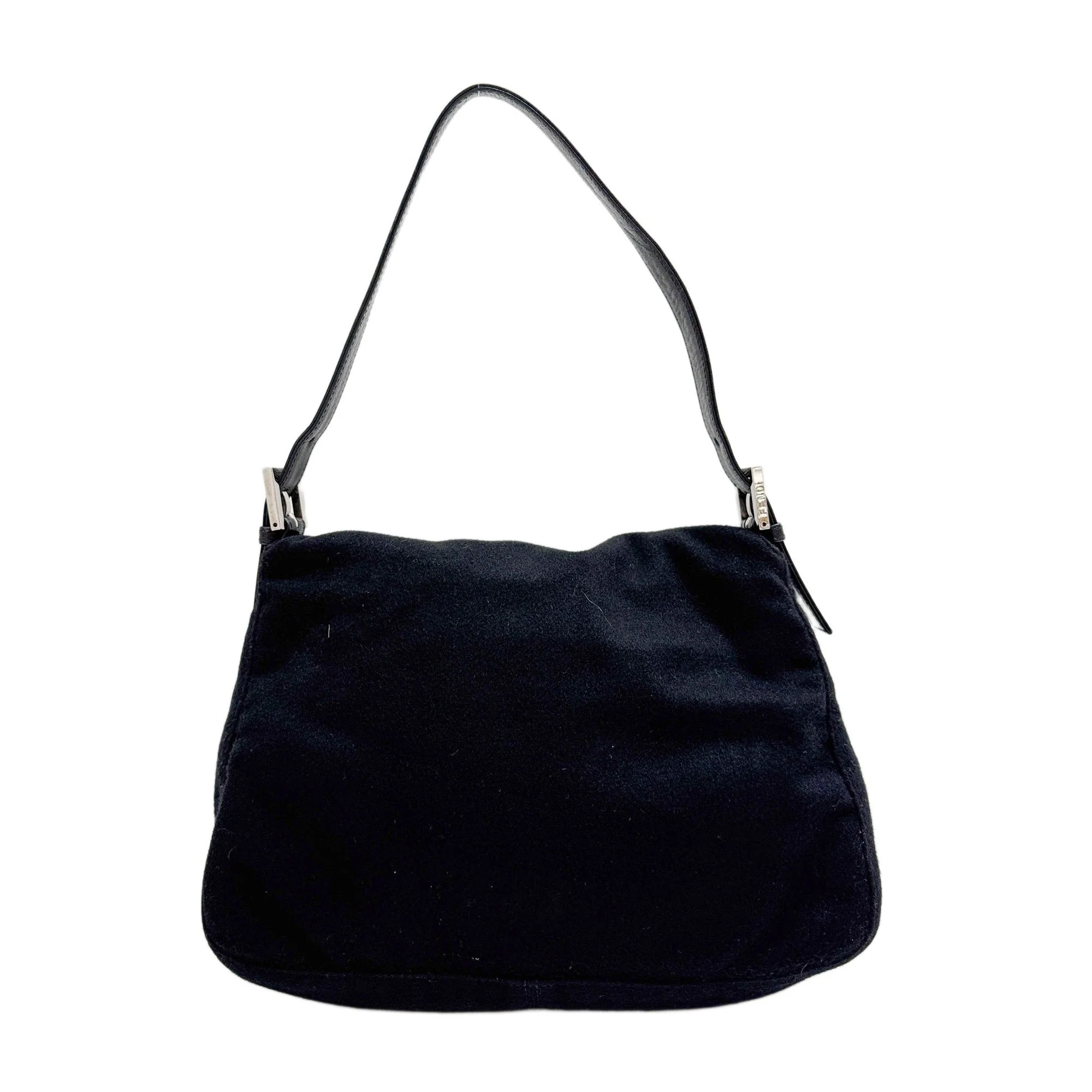 Mamma Baguette Black Cotton Shoulder Bag - Image 2