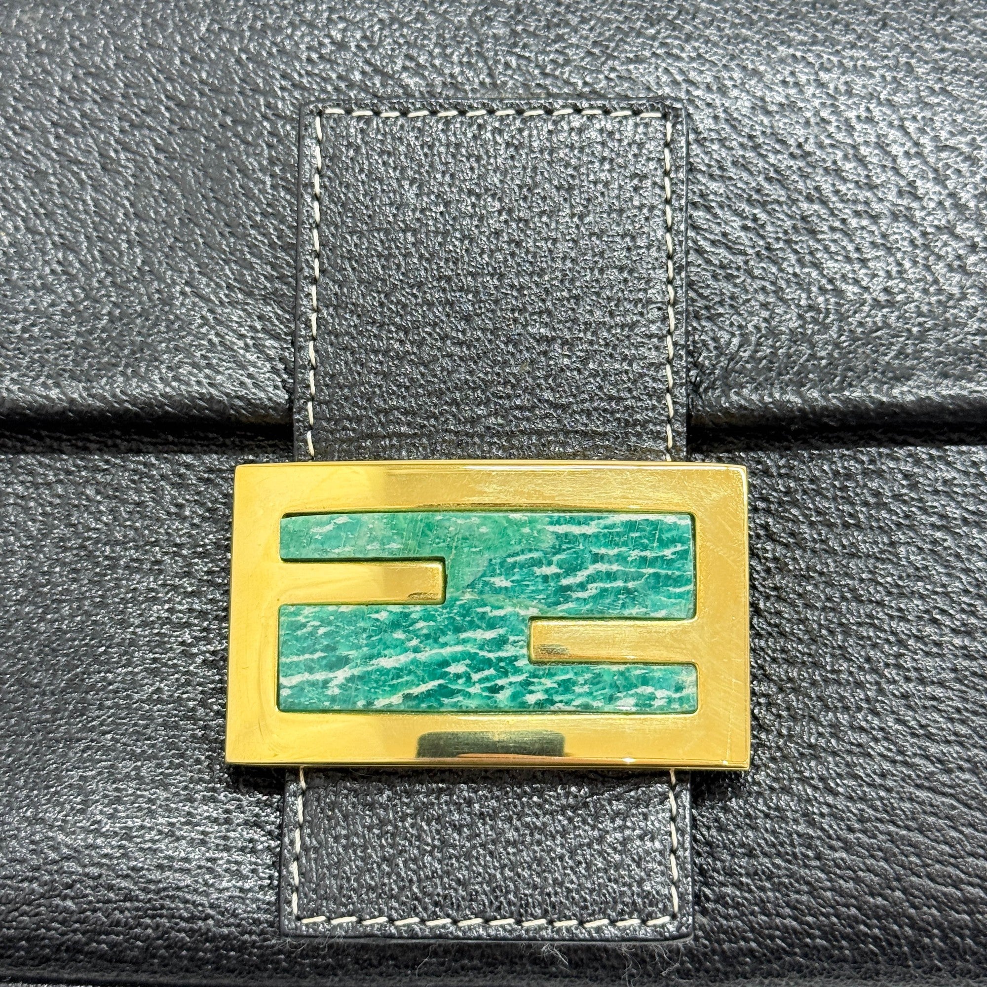 Mamma Baguette Black Leather Shoulder Bag - Image 13