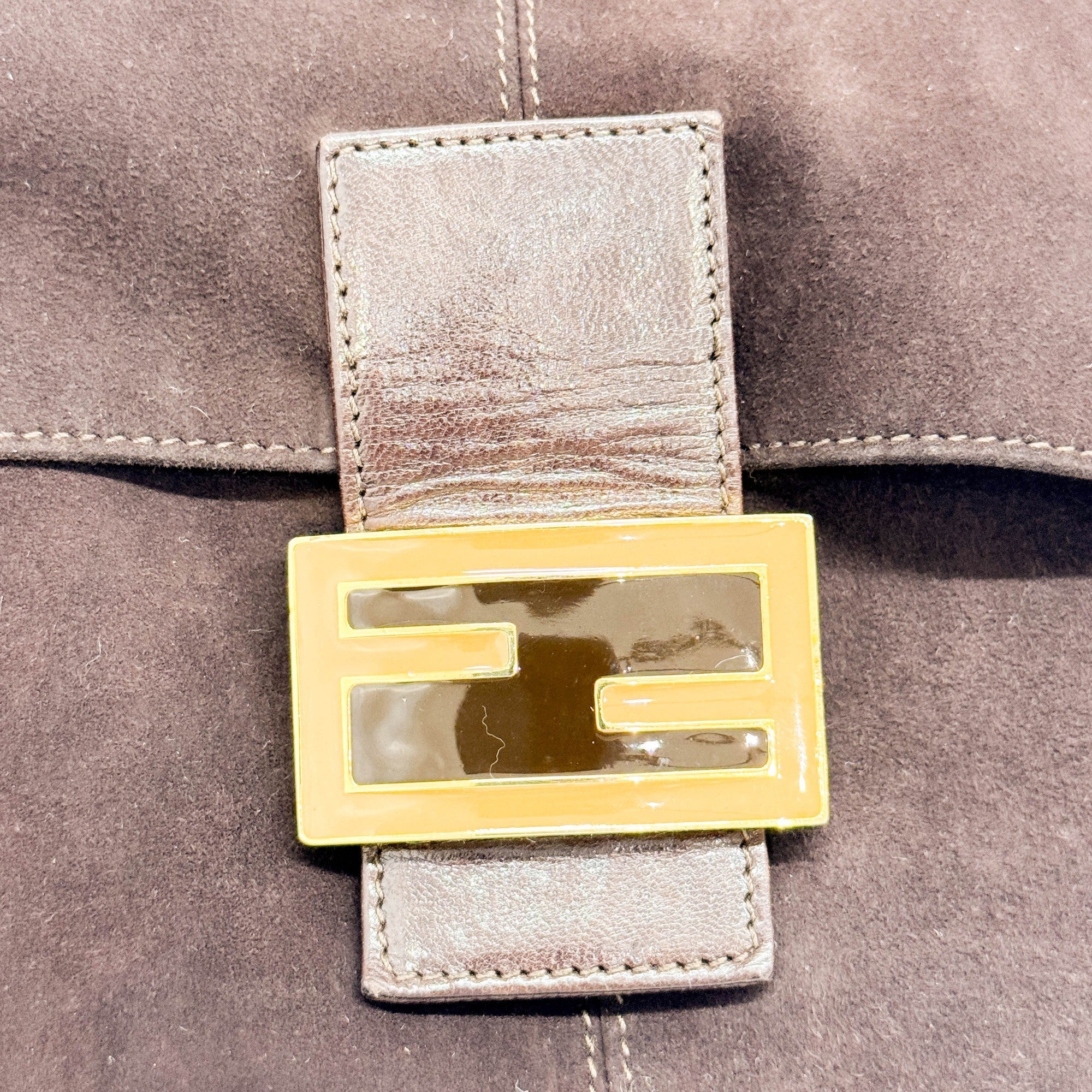 Mamma Baguette Brown Suede Shoulder Bag - Image 13