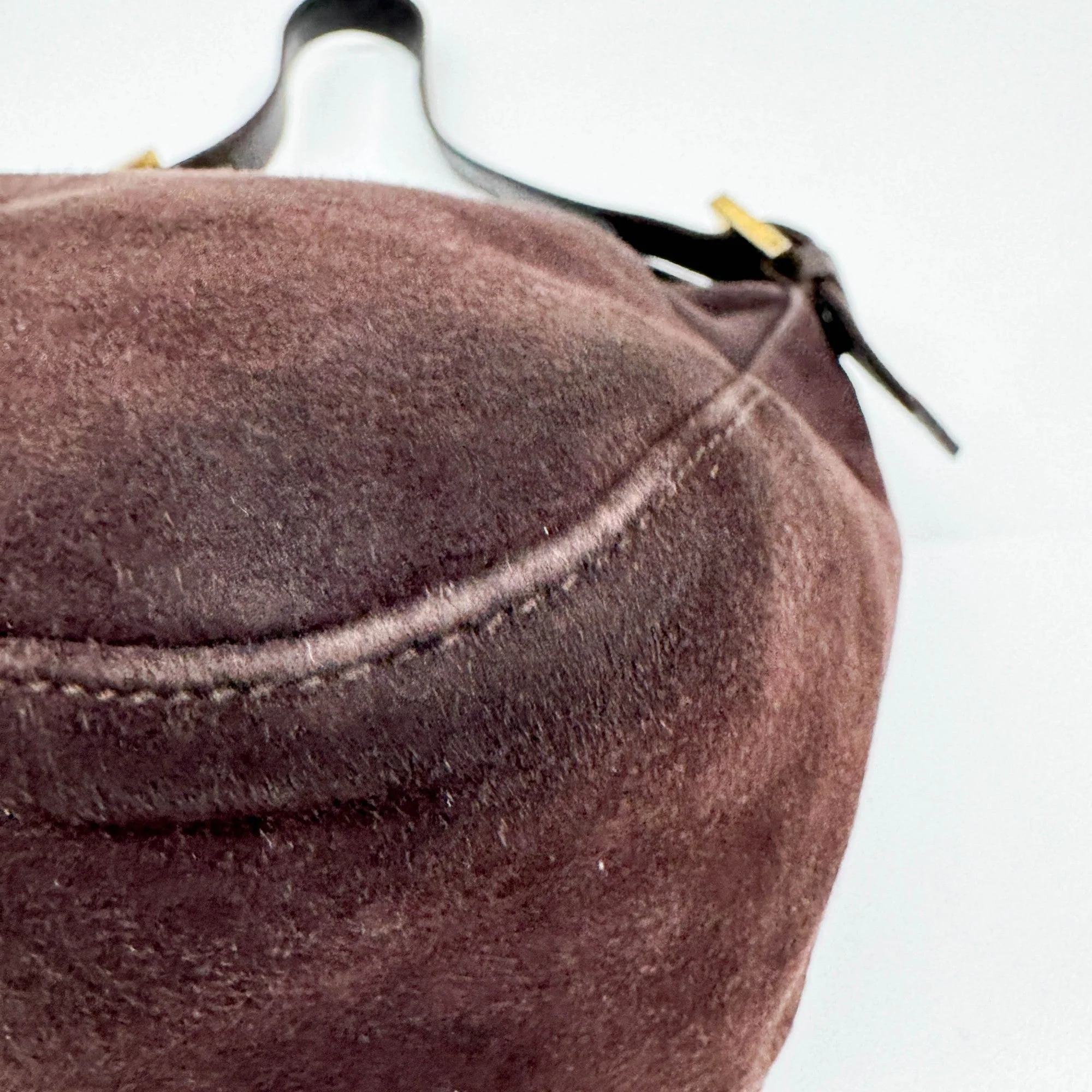 Mamma Baguette Brown Suede Shoulder Bag - Image 9
