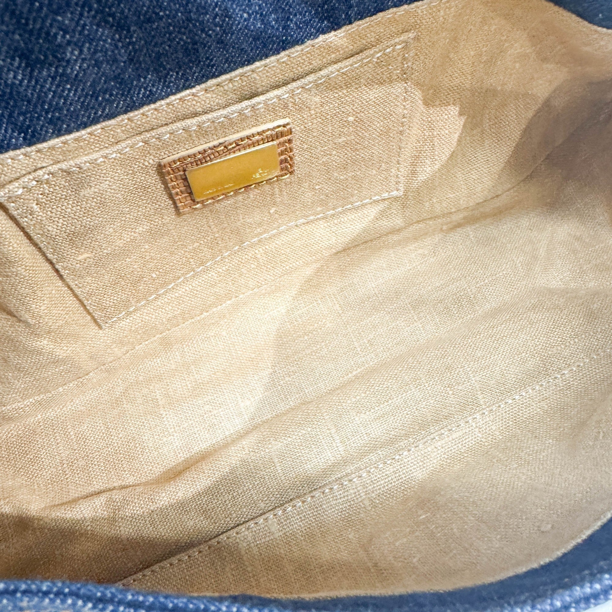 Baguette in Blue Denim Shoulder Bag - Image 12