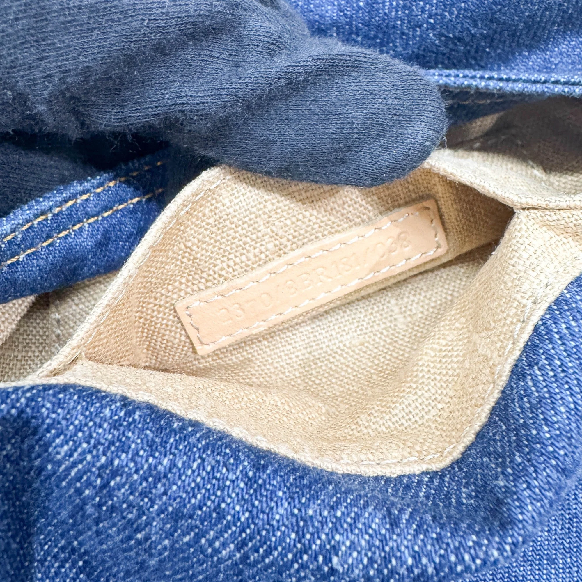 Baguette in Blue Denim Shoulder Bag - Image 13