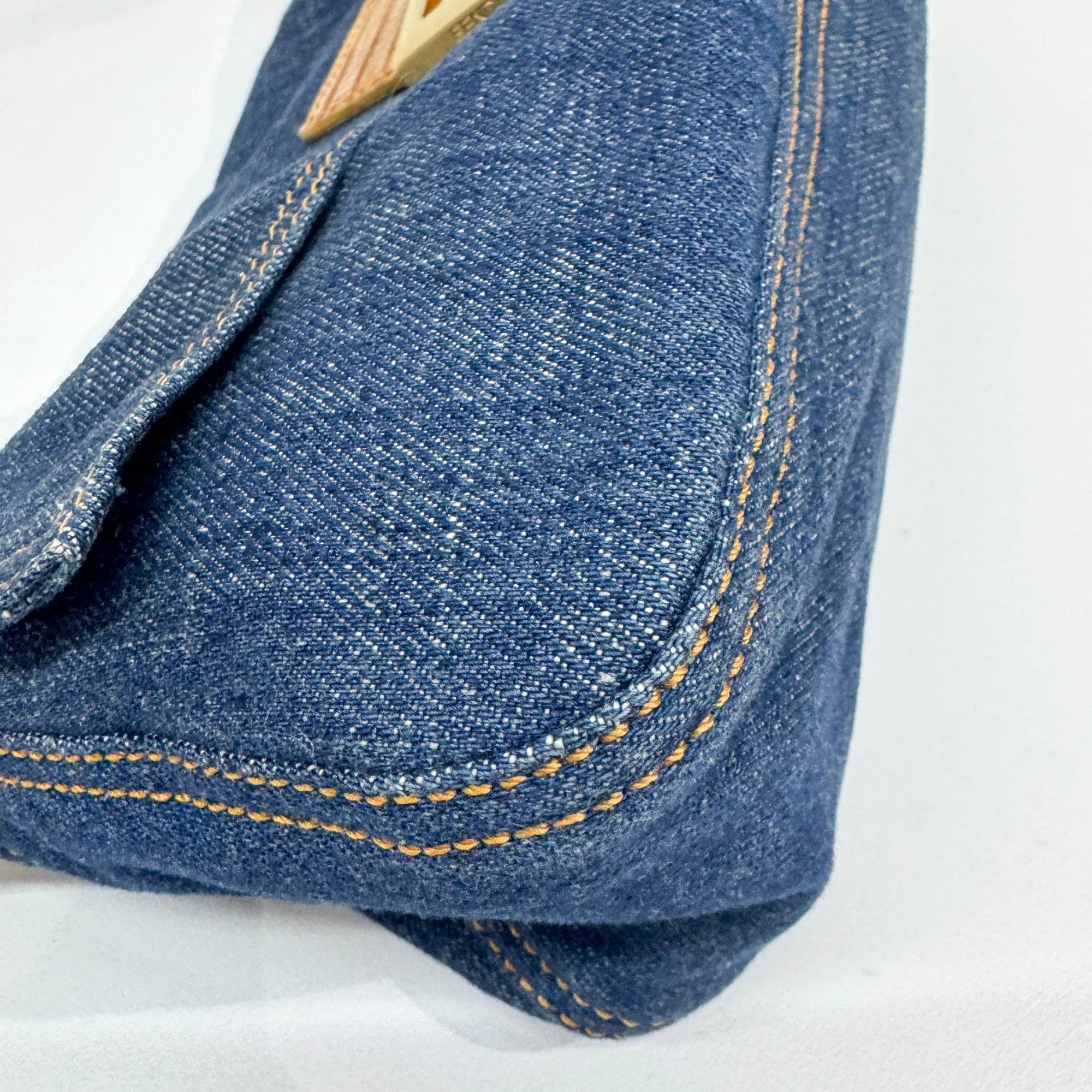 Baguette in Blue Denim Shoulder Bag - Image 8
