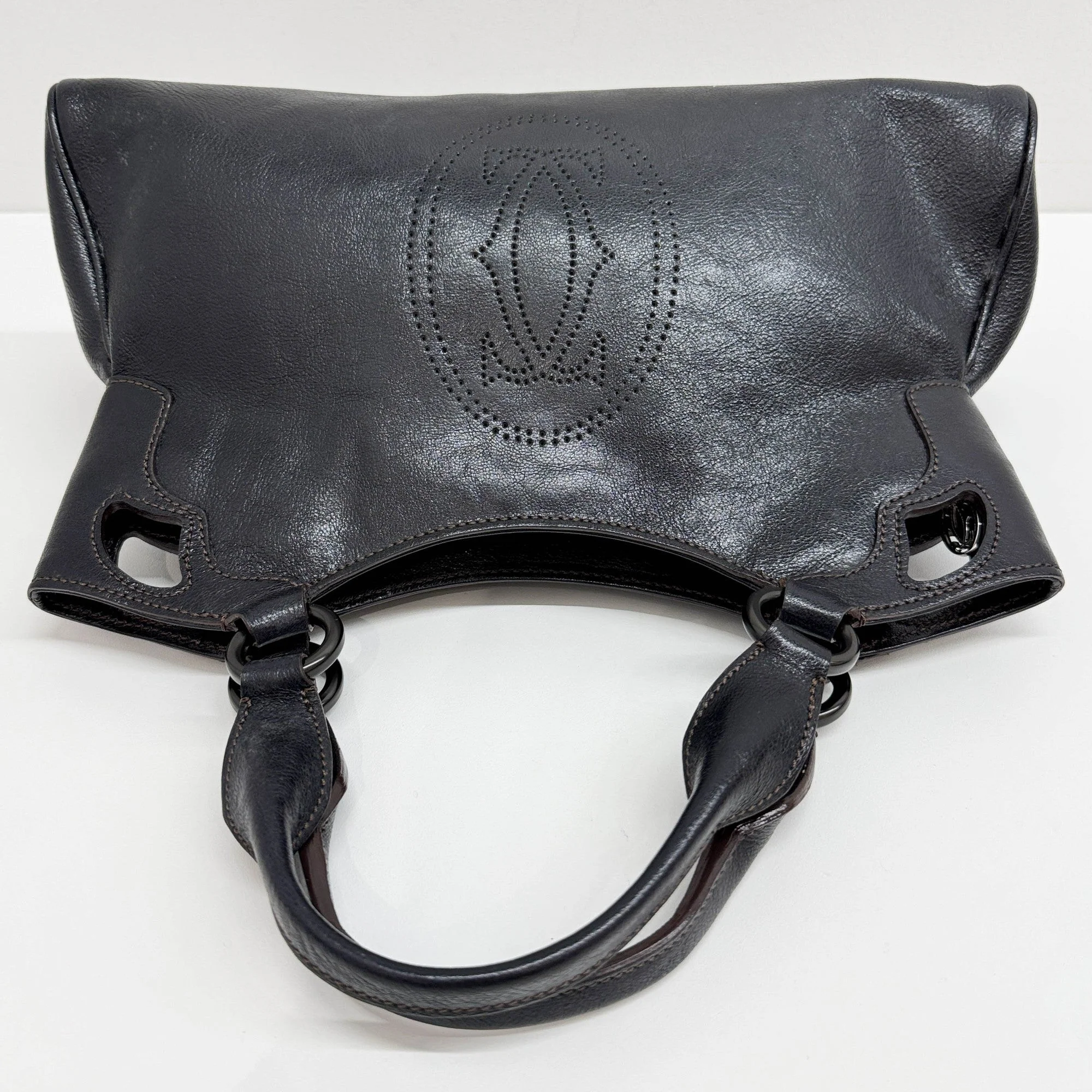 Marcello Black Leather Hand Bag - Image 7
