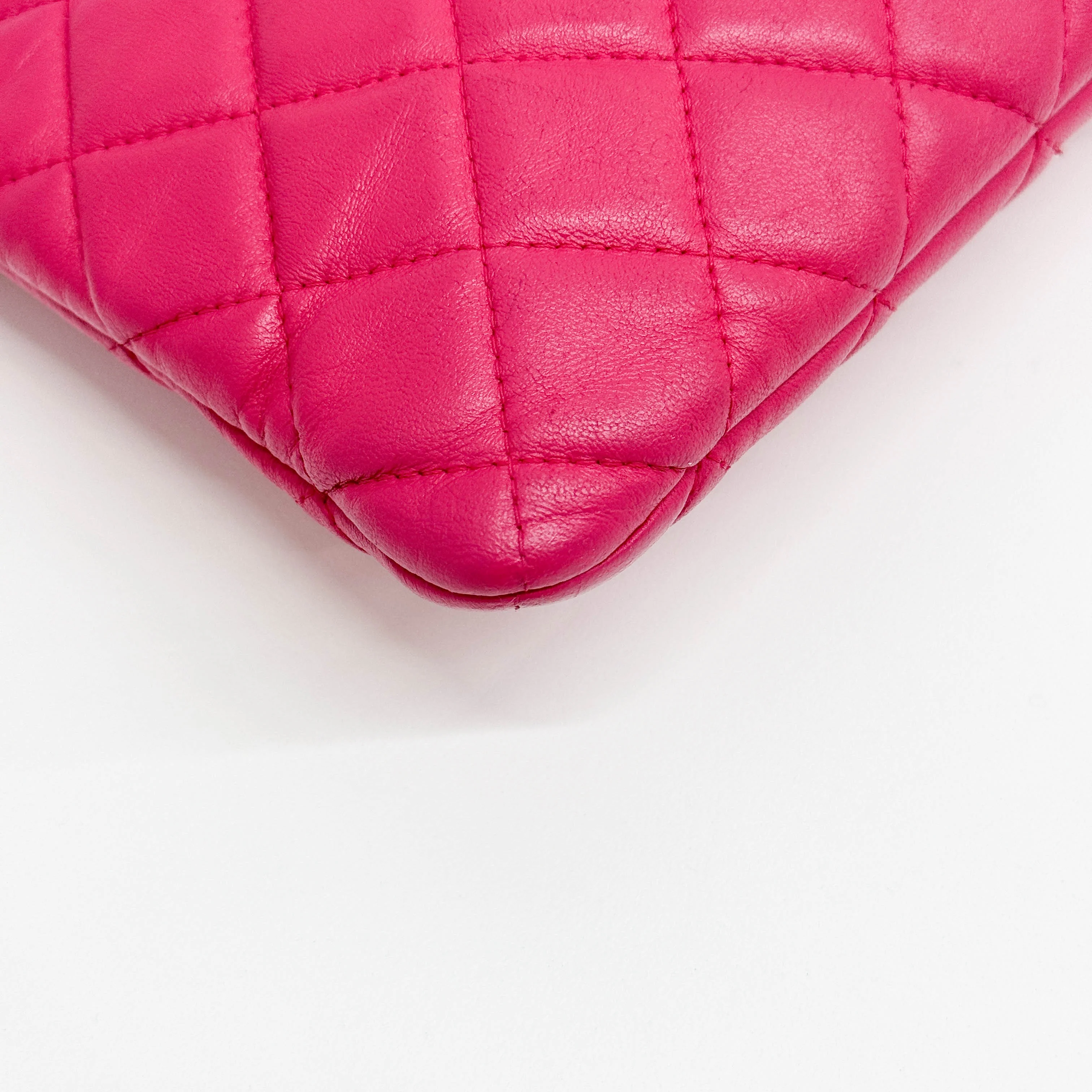 2014 Matelasse Pink Leather Clutch Bag - Image 7