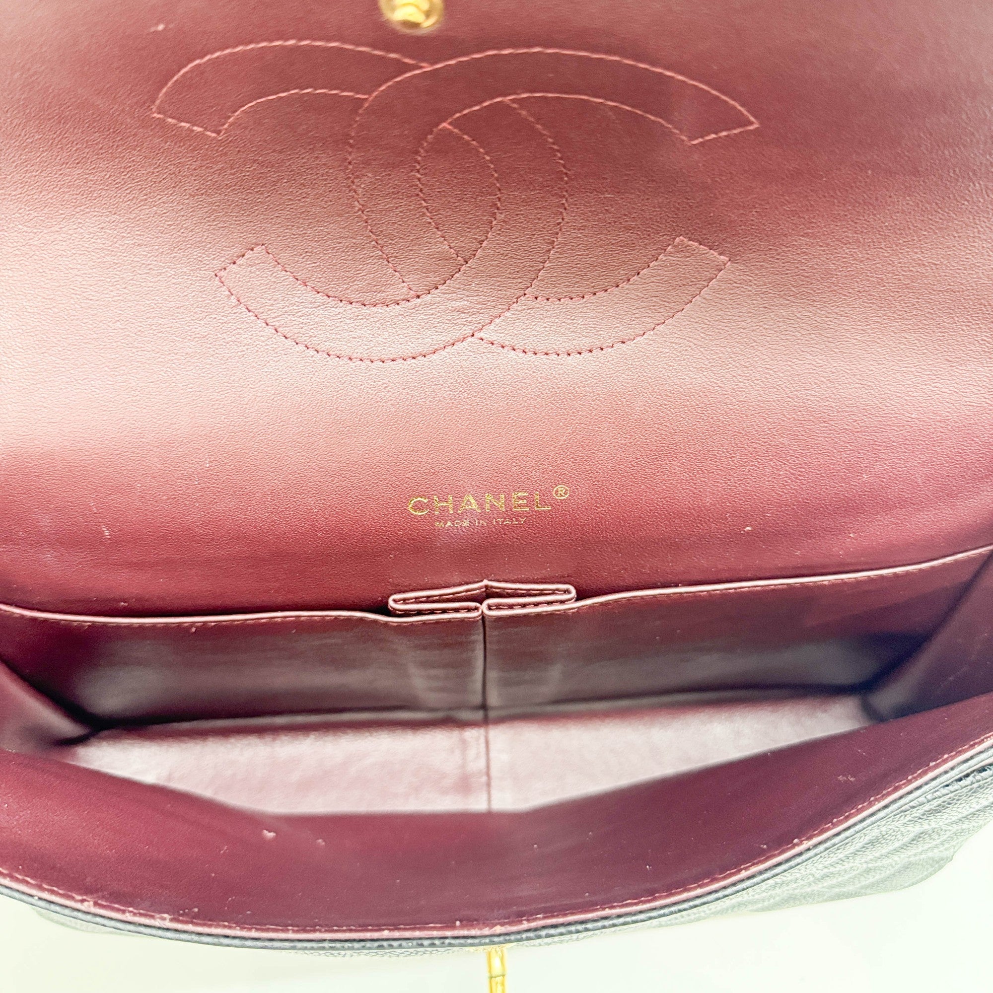 Maxi Classic Double Flap 2012 Matelasse Black Leather Shoulder Bag - Image 14
