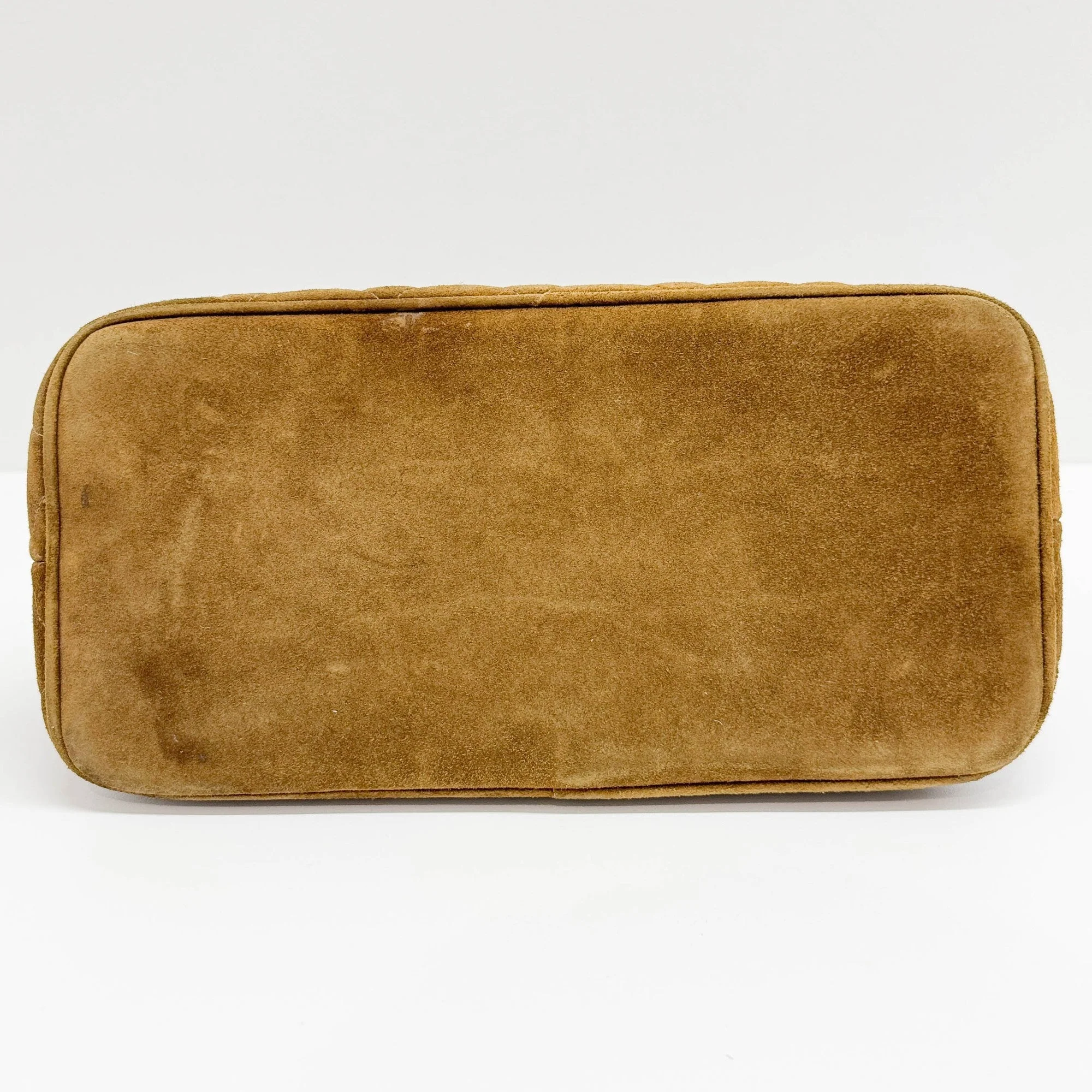 Medallion 1997-1999 Matelasse Brown Suede Tote Bag - Image 8