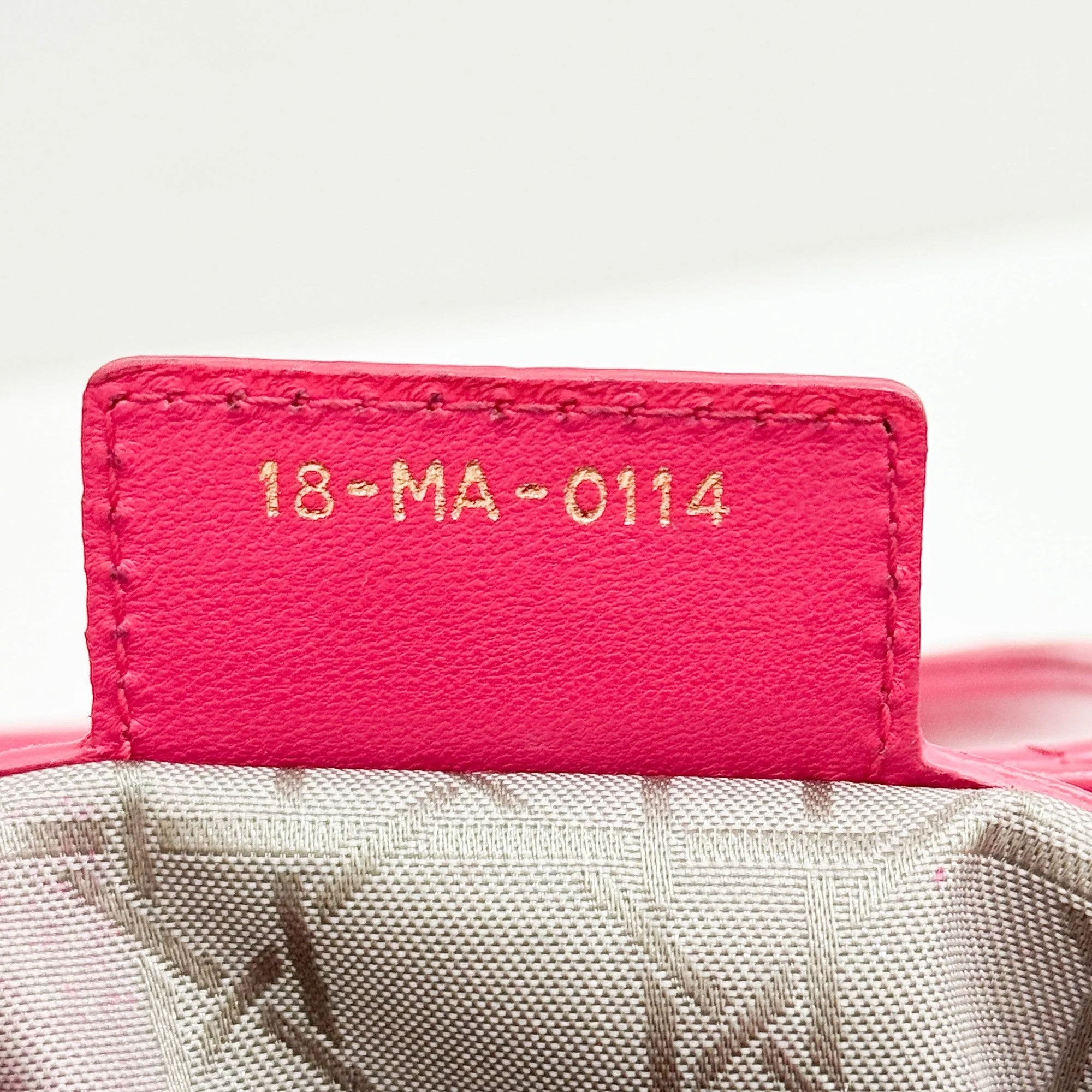 Medium Lady Dior Pink Cannage Leather Handle Bag - Image 14