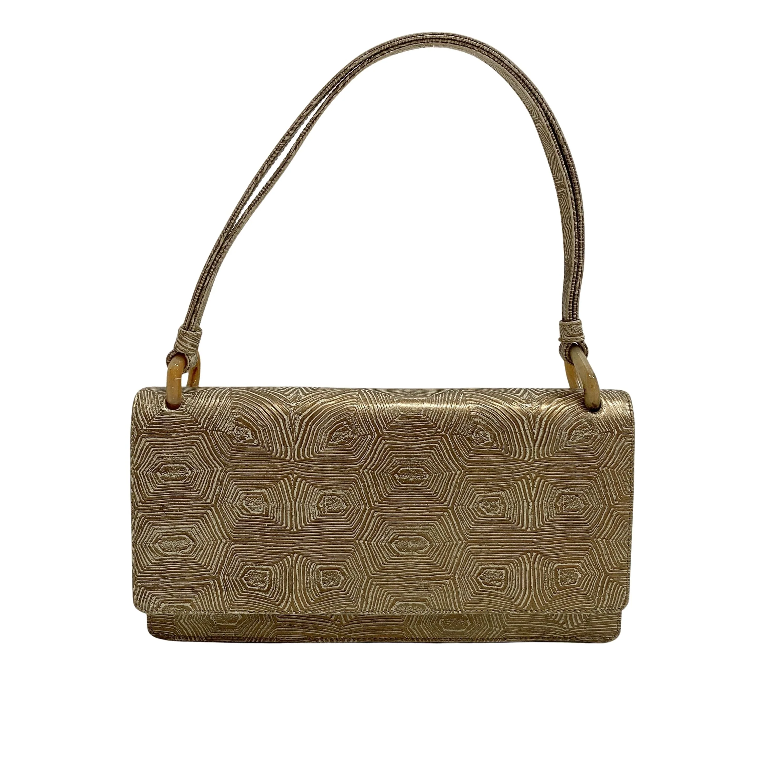 Metallic Leather Shoulder Bag - Image 2