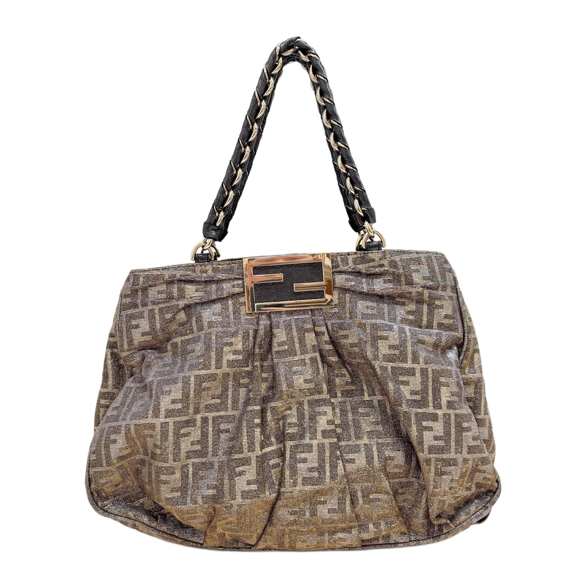 Mia Silver Zucca Canvas Glitter Shoulder Bag