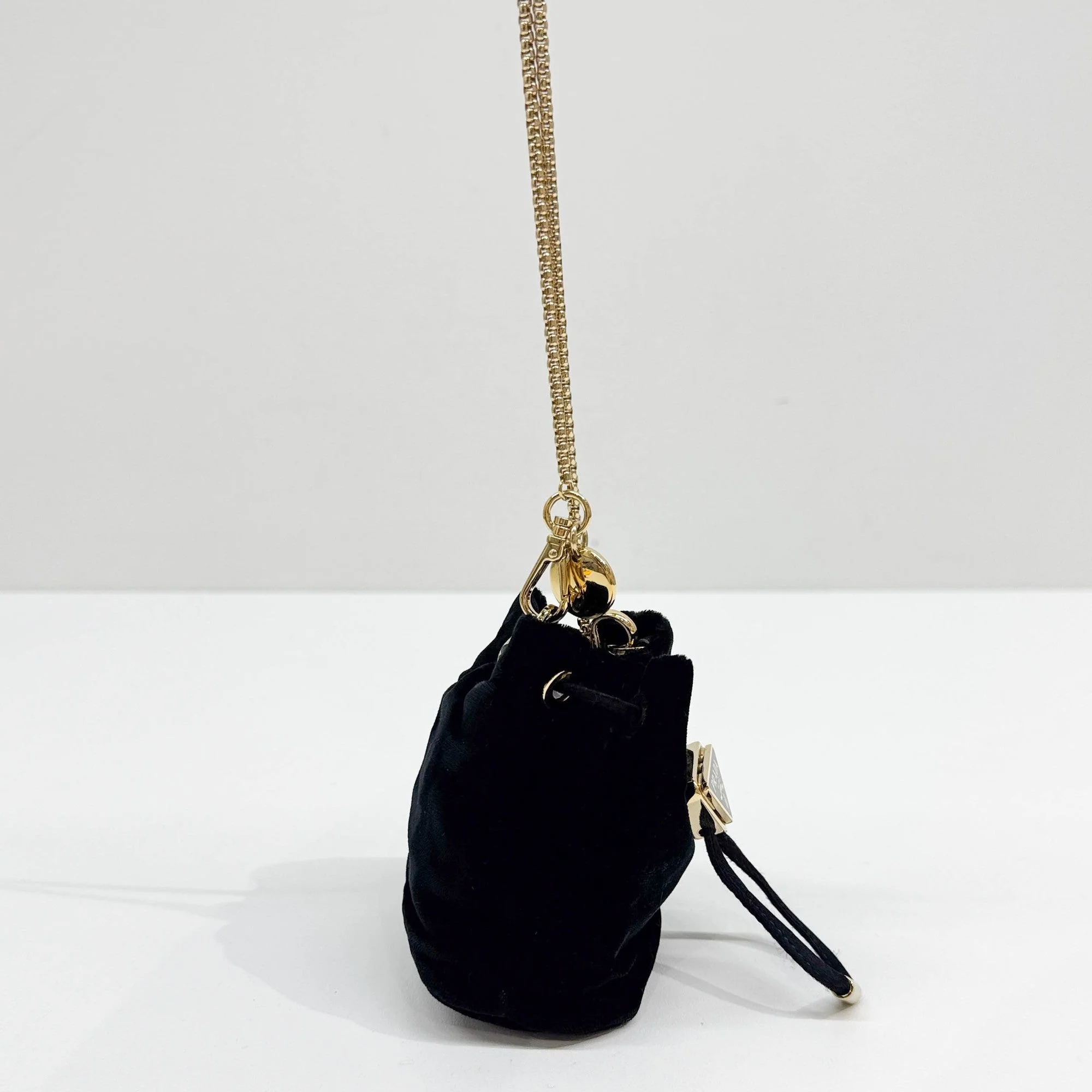 Mini Black Velvet Crossbody Pouch - Image 6