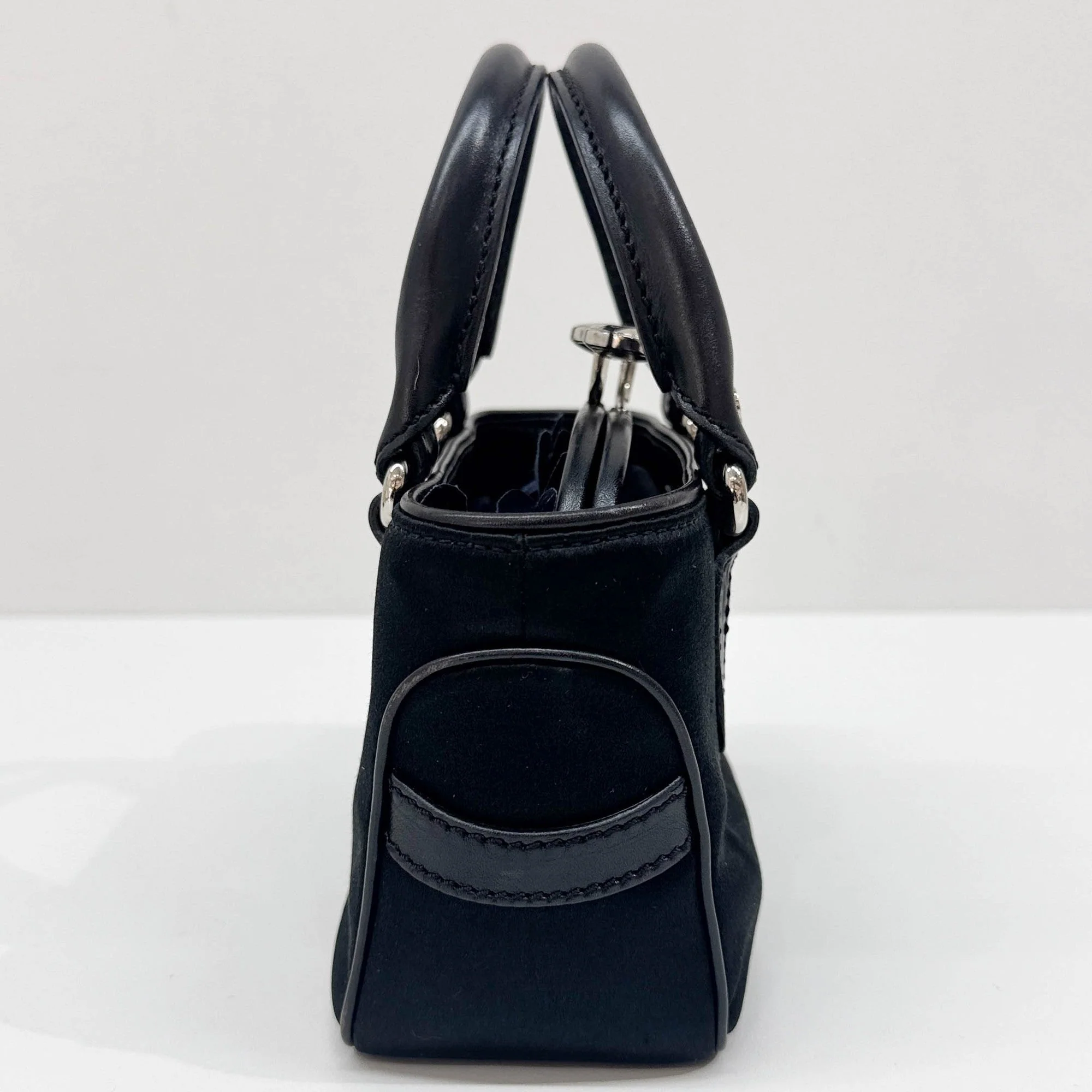 Mini Boogie Set Black Satin Hand Bag - Image 6
