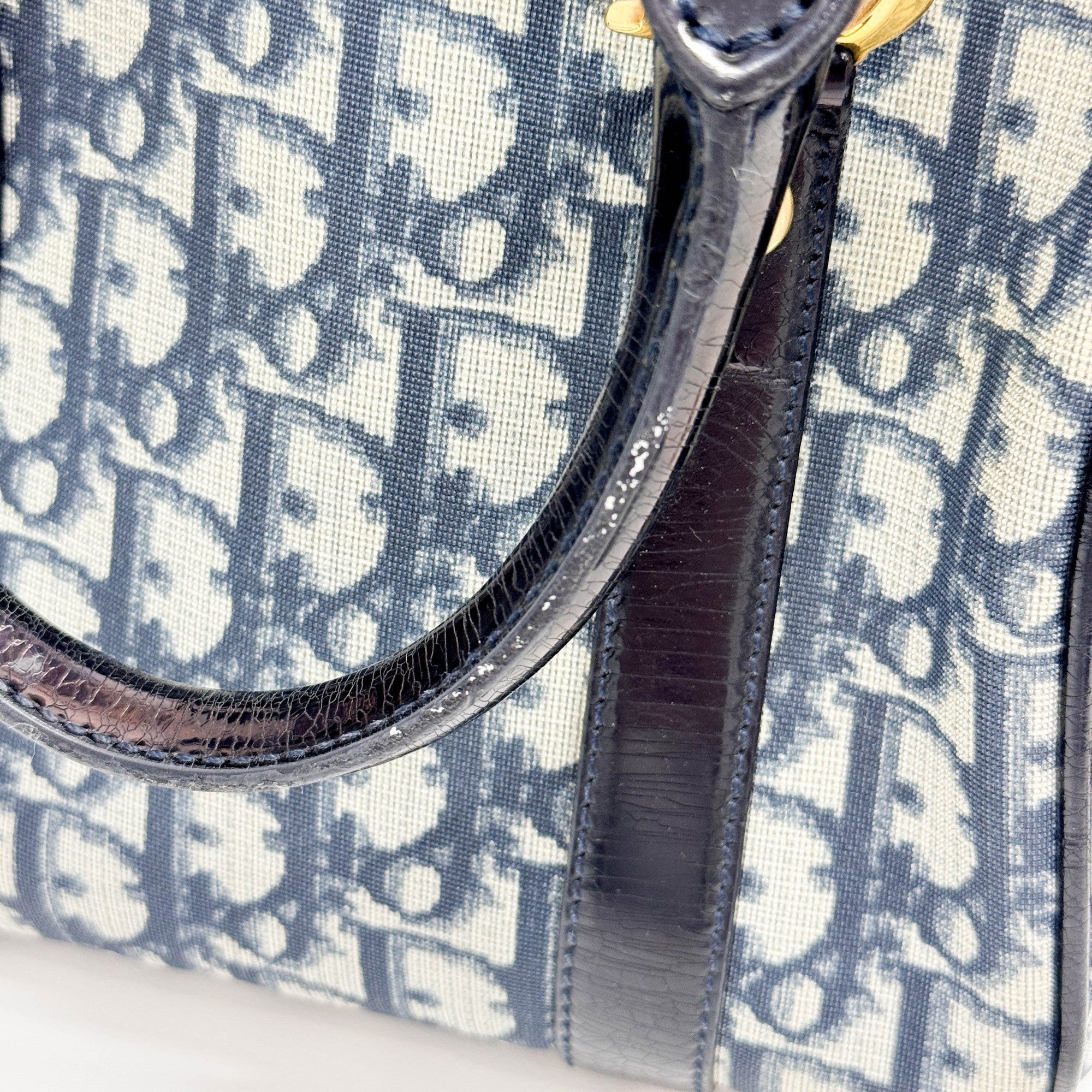 Mini Boston Blue Trotter Canvas Hand Bag - Image 13