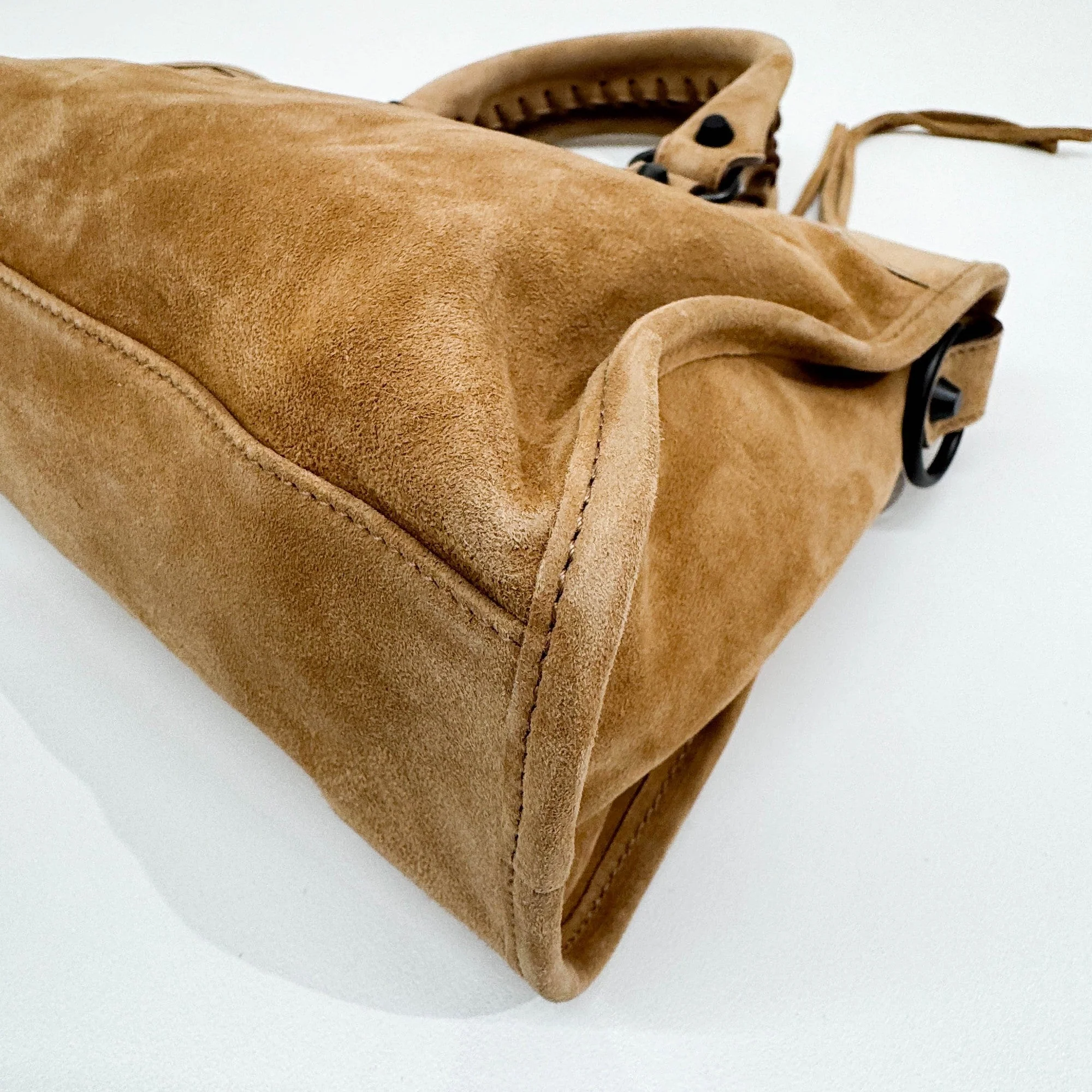 Mini City Caramel Leather Two Way Bag - Image 11