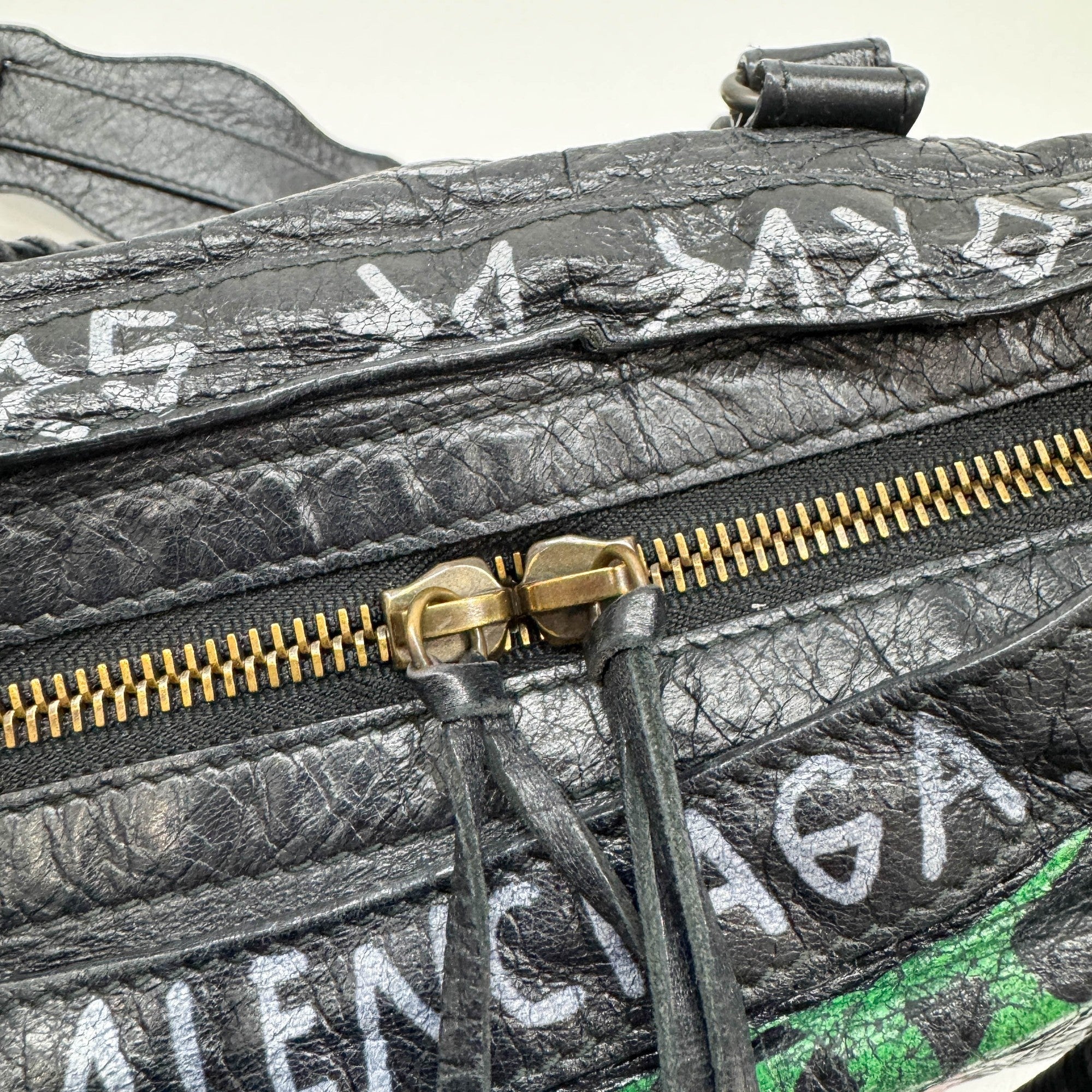 Mini City Graffiti Black Leather Two Way Bag - Image 18