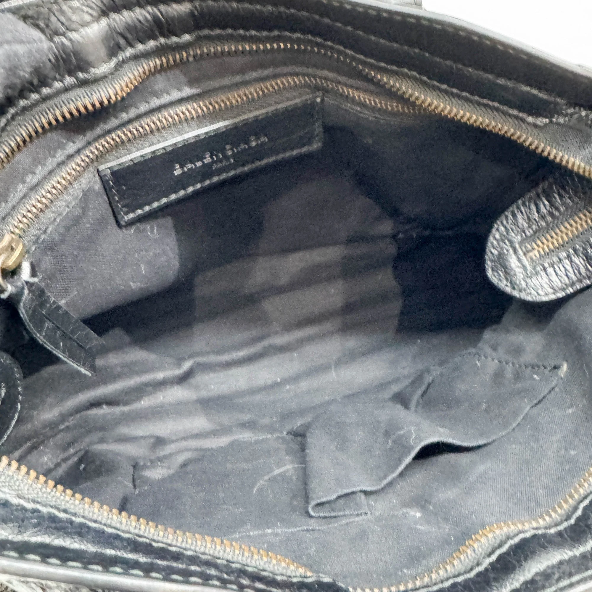 Mini City Graffiti Black Leather Two Way Bag - Image 13