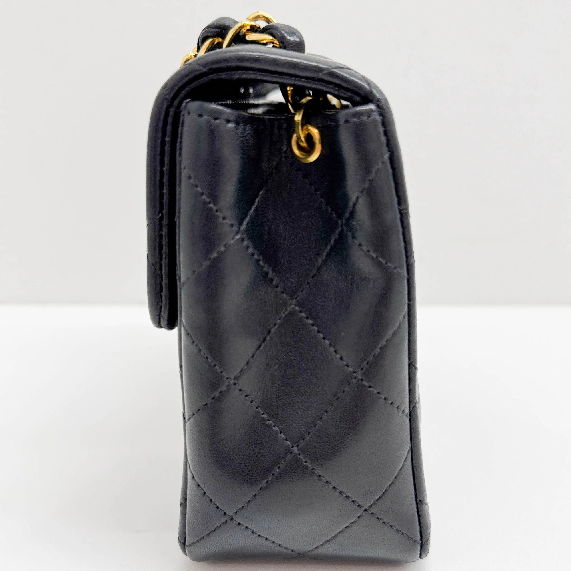 Mini Classic Flap 1996 Black Matelasse Leather Shoulder Bag - Image 4