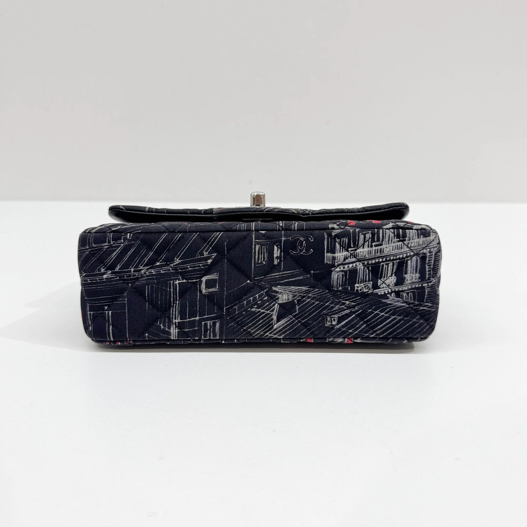Mini Classic Flap 2019 Matelasse Black Parisian Rooftop Canvas Shoulder Bag - Image 7