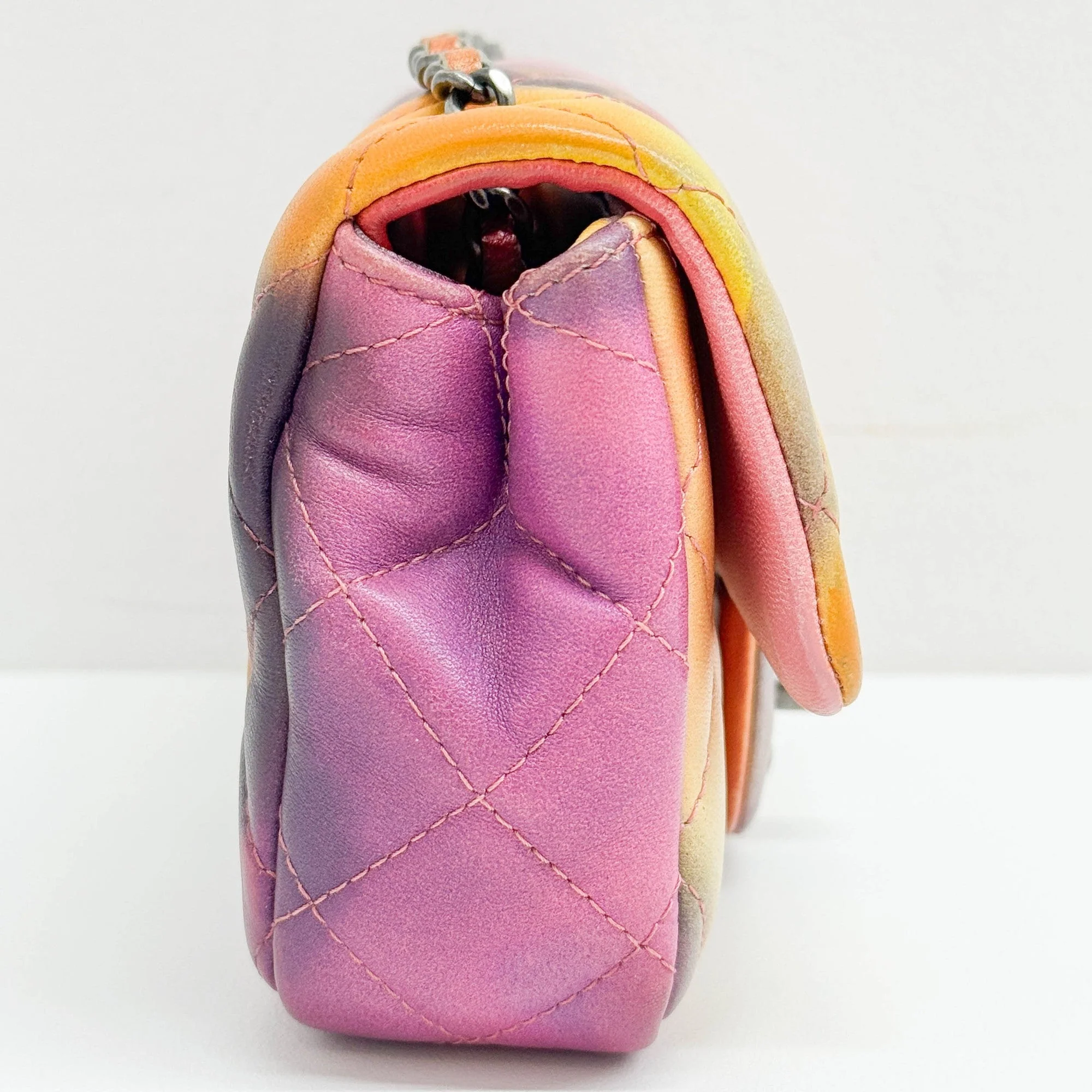 Mini Classic Flap 2014-2015 Matelasse Multicolor Flower Power Leather Shoulder Bag - Image 7
